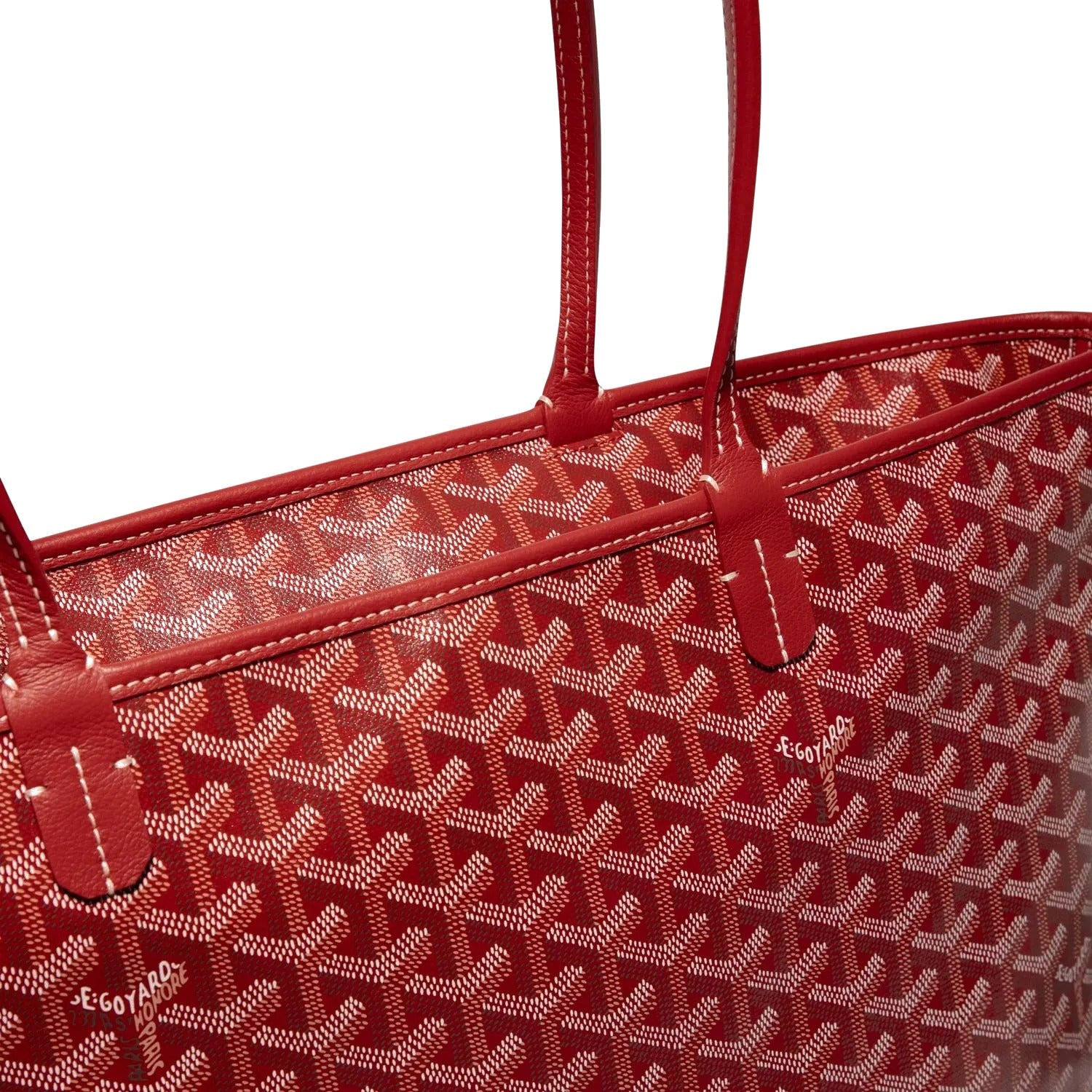 Zippered Canvas Tote - Medium - Red - 11