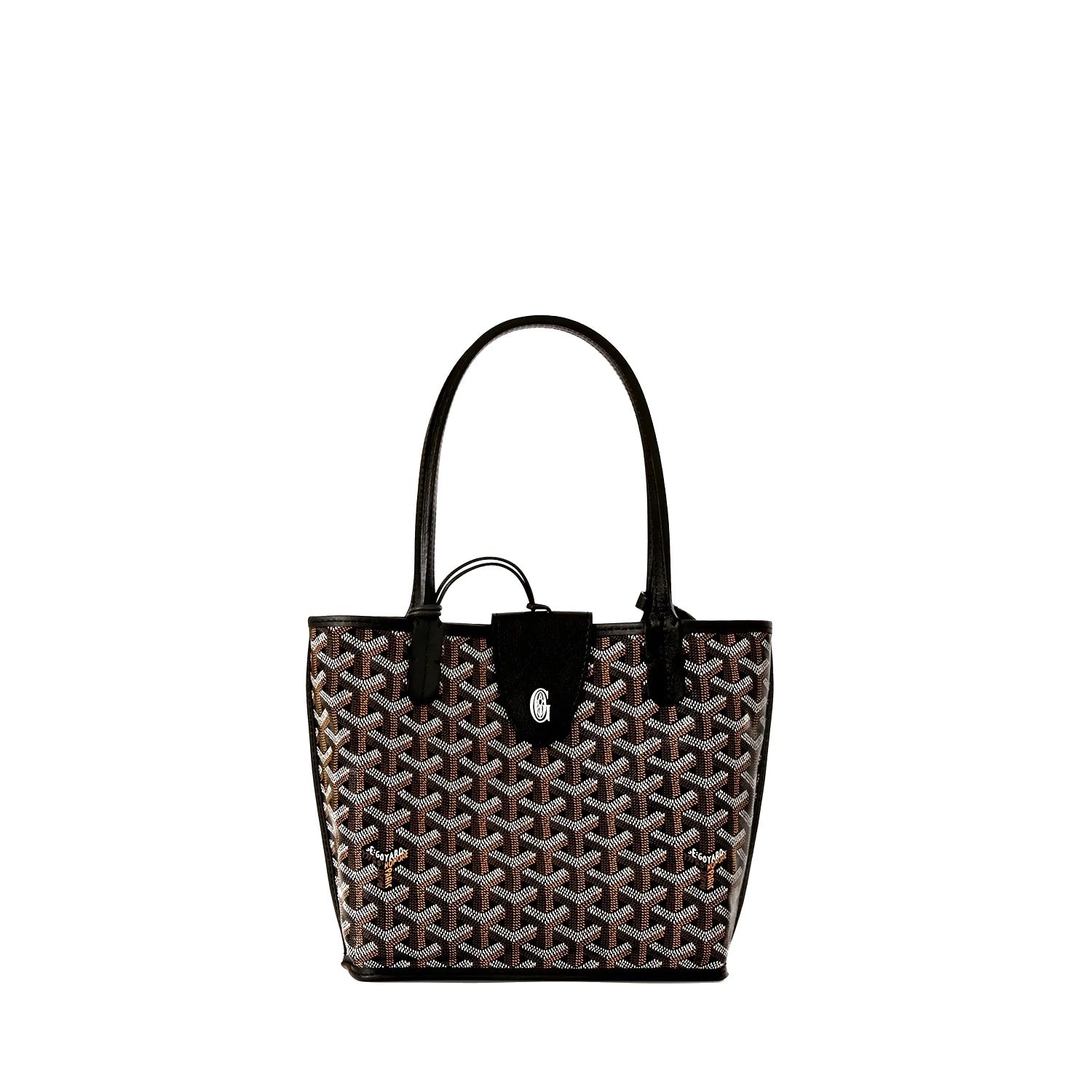 Reversible Leather Mini Tote - Black - 3