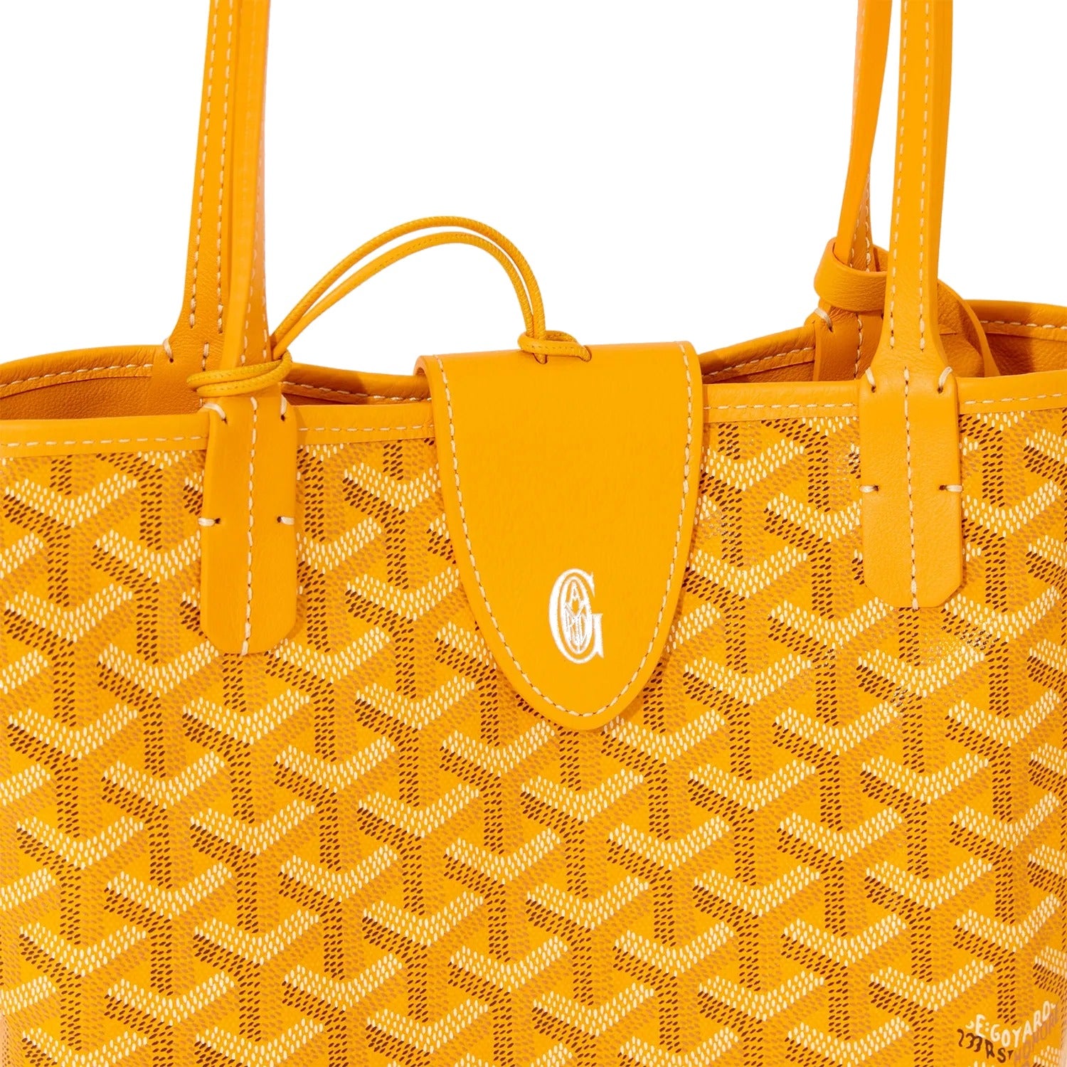 Reversible Leather Mini Tote - Yellow - 24