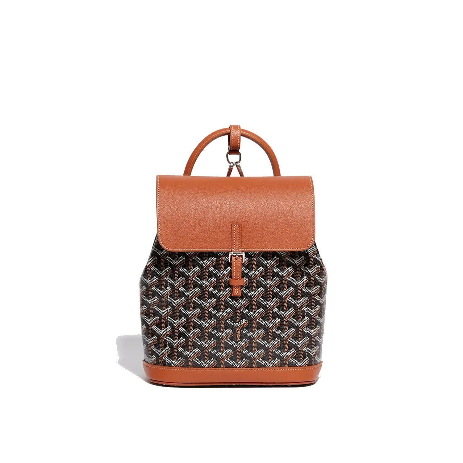 Mini Canvas Backpack - Black & Tan - 7