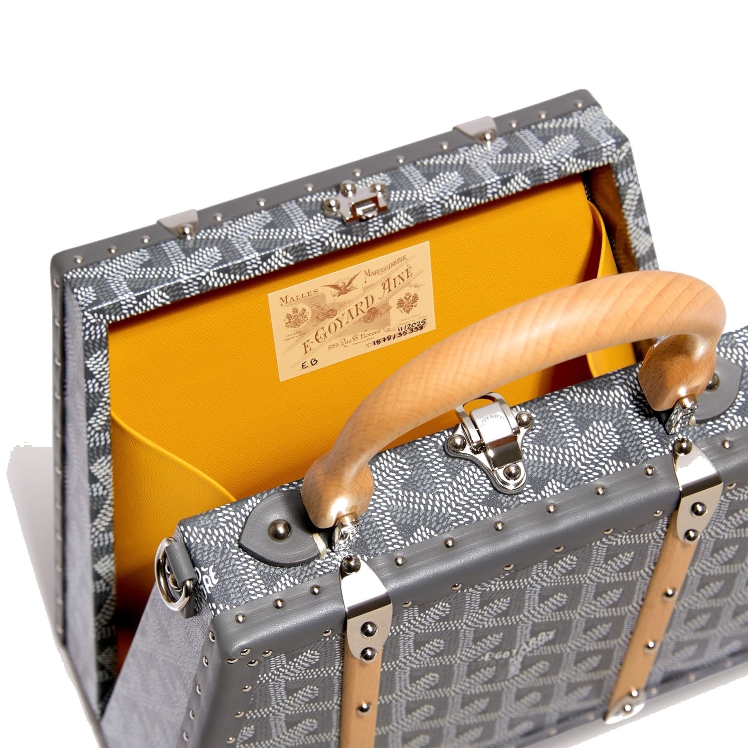 Mini Structured Trunk Crossbody - Grey - 34