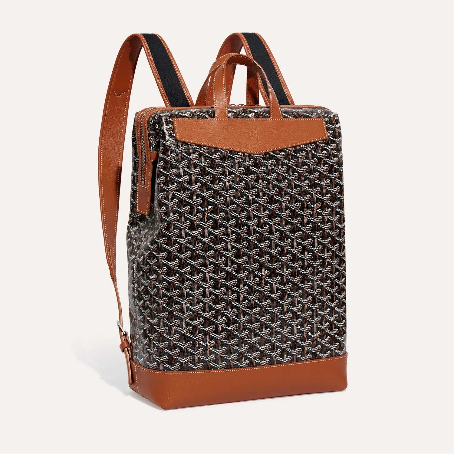 Cisalpin Zip Backpack - Black & Tan