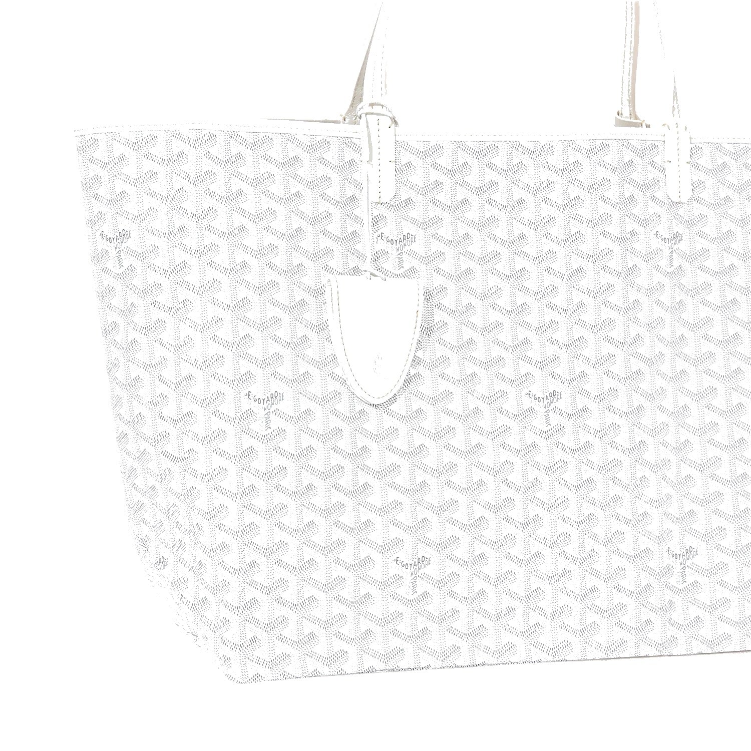 Personalized Initials Canvas Tote - Large - White - 58