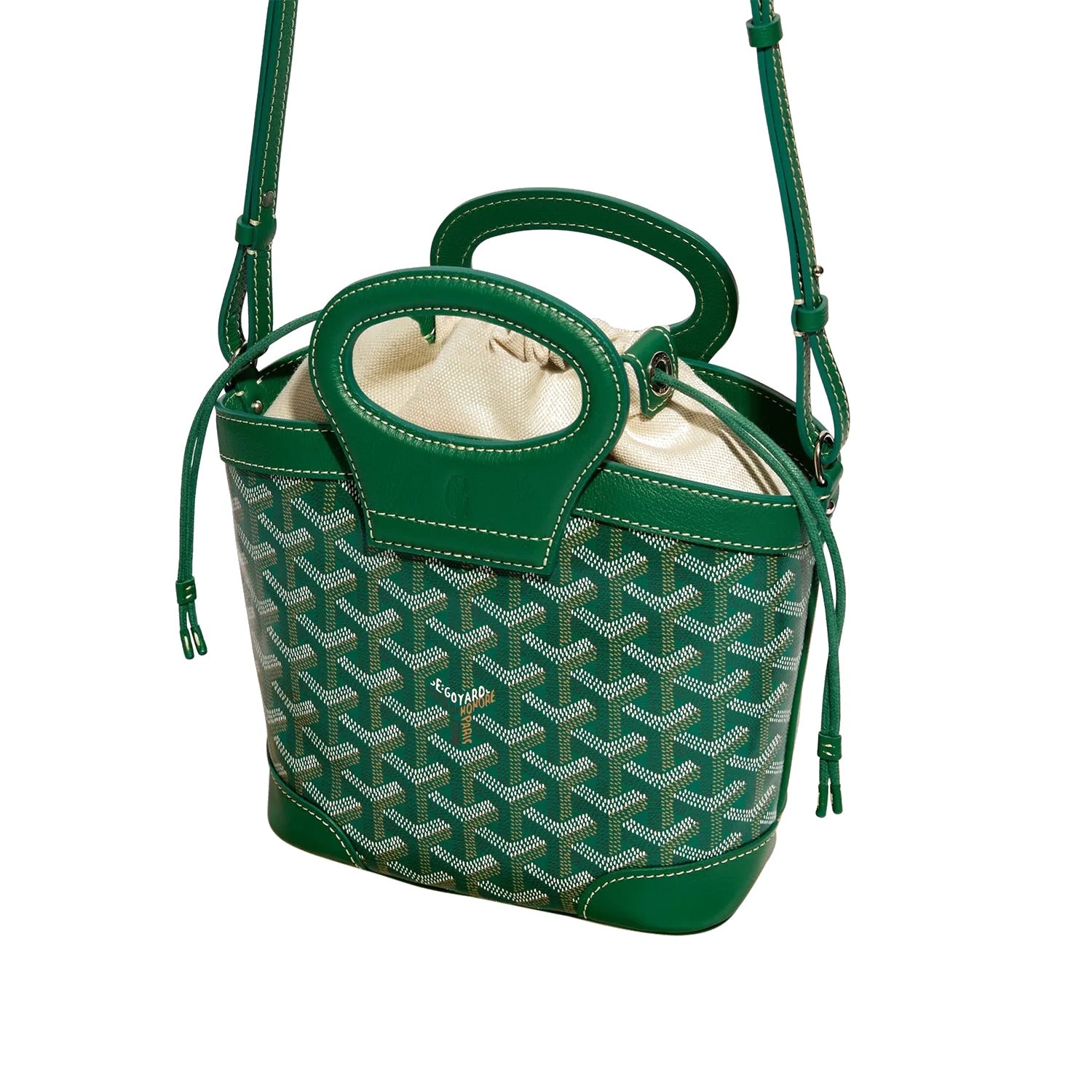 Drawstring Mini Bucket Bag - Green - 24