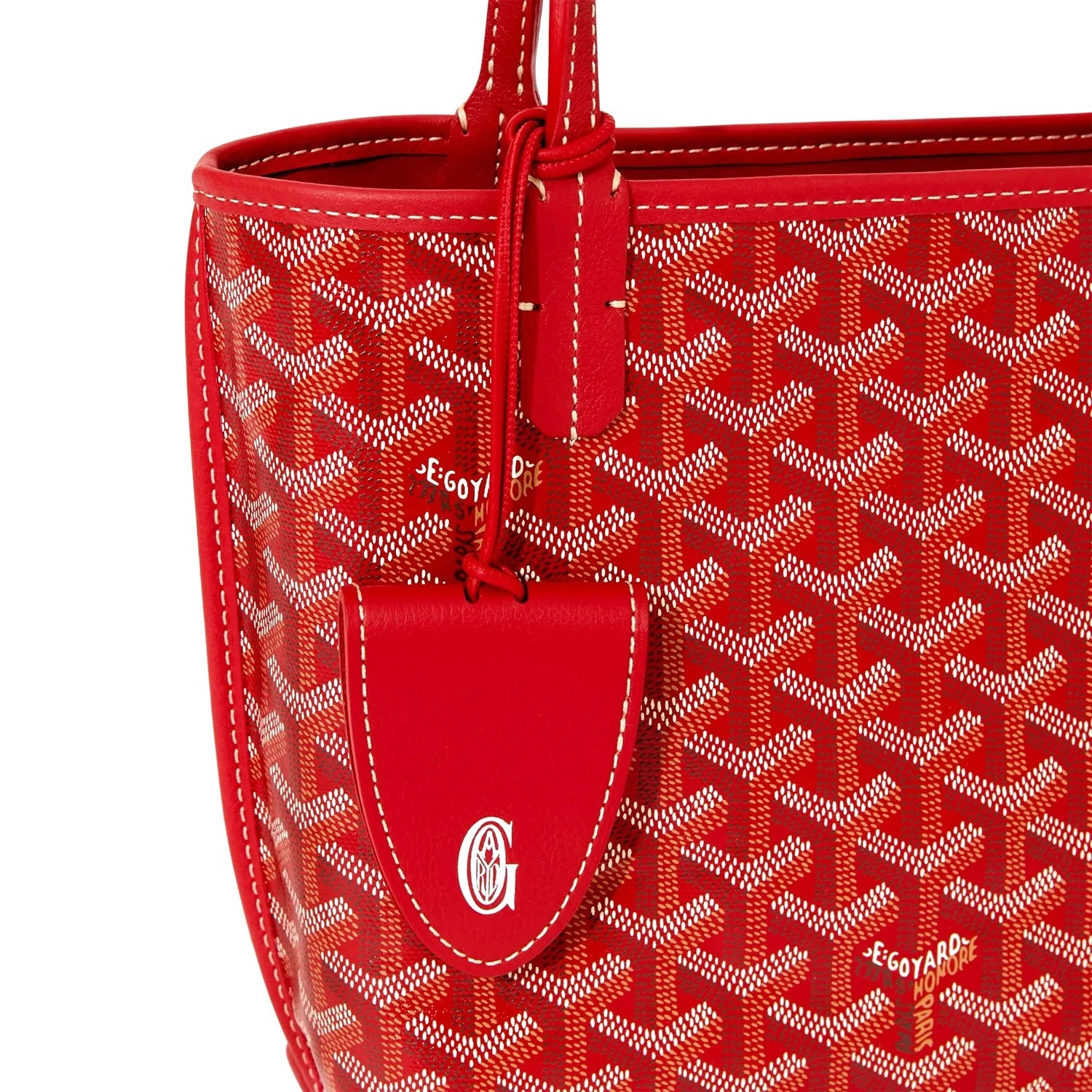Reversible Leather Mini Tote - Red - 15