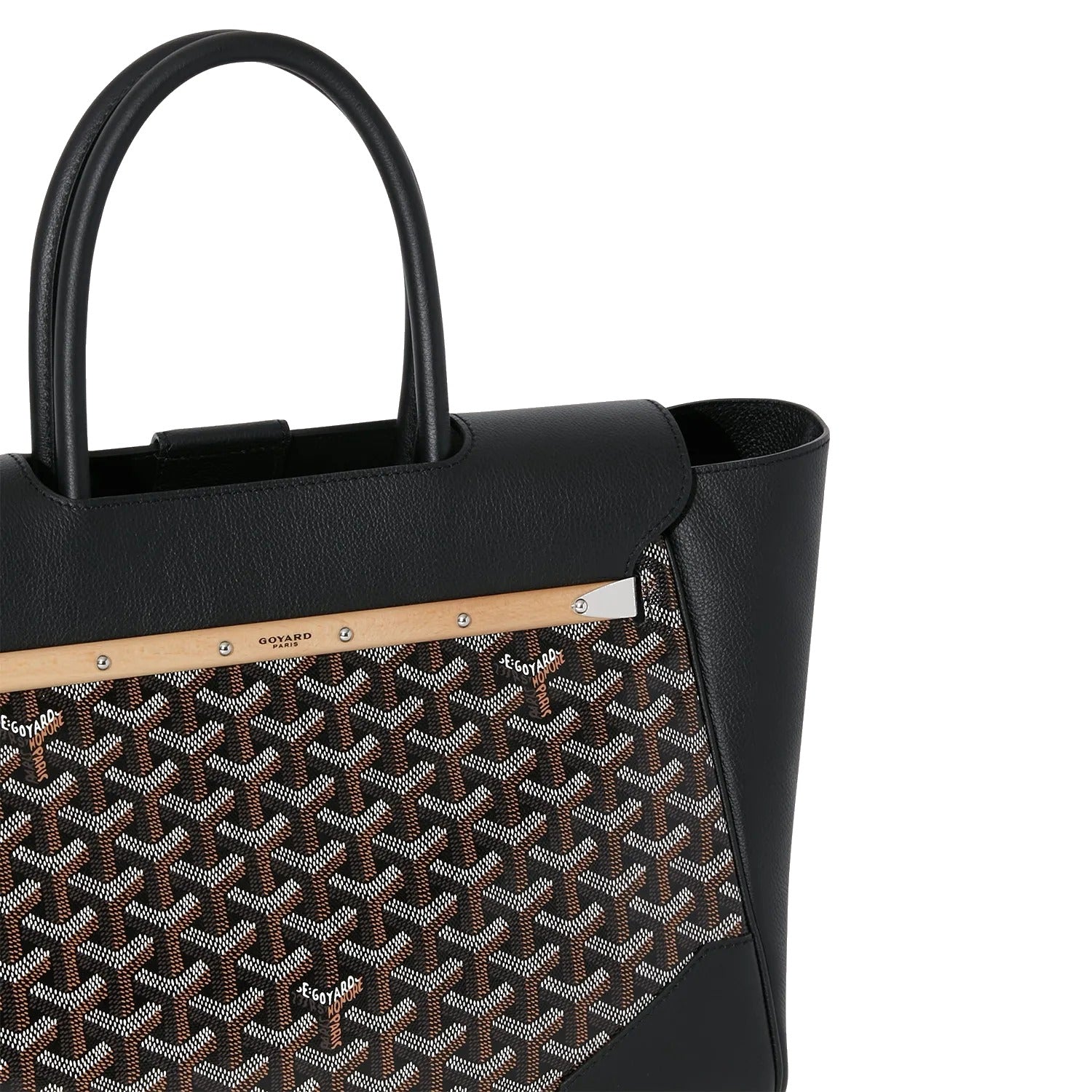 Structured Convertible Tote Bag - Black - 6