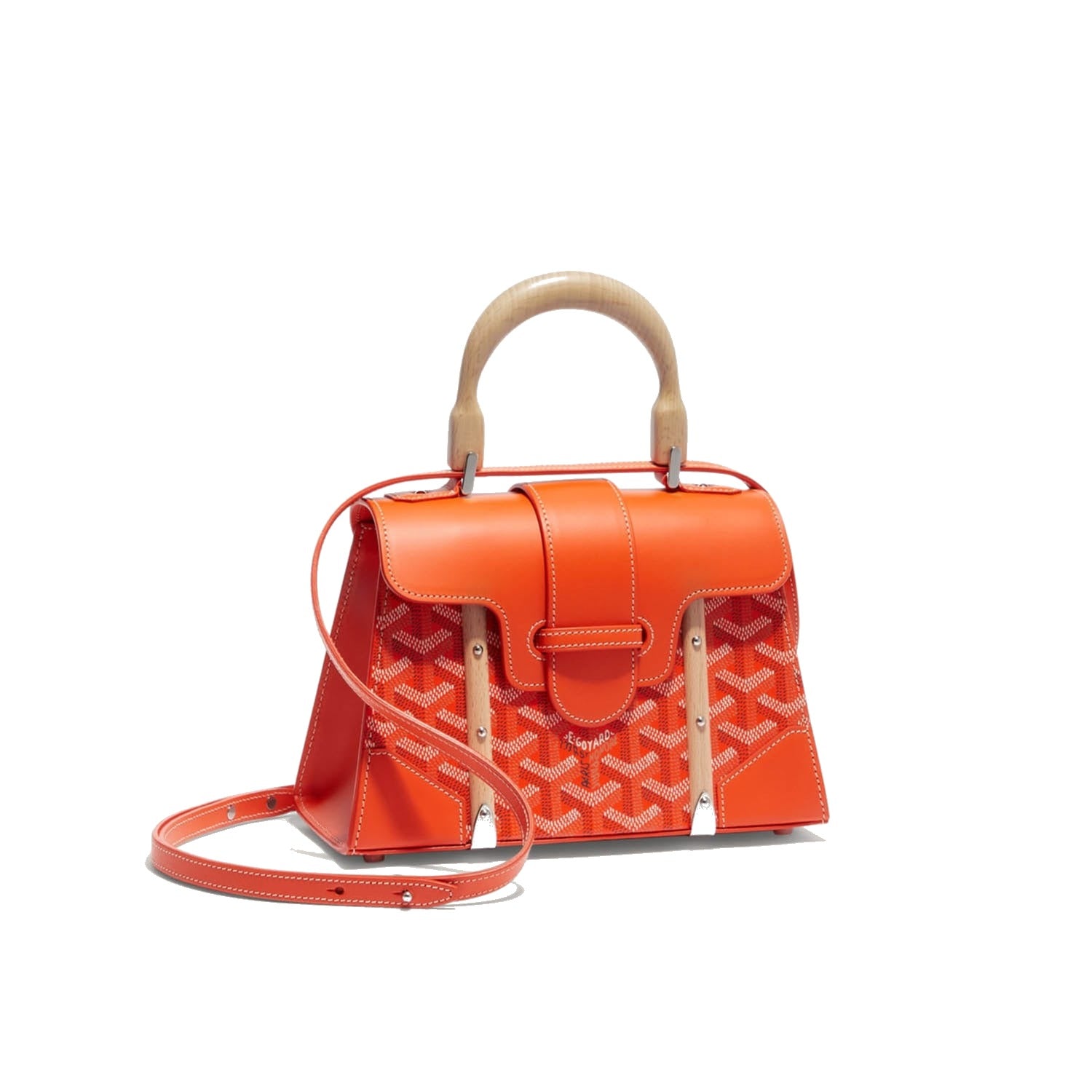 Structured Mini Top-Handle Bag - Orange