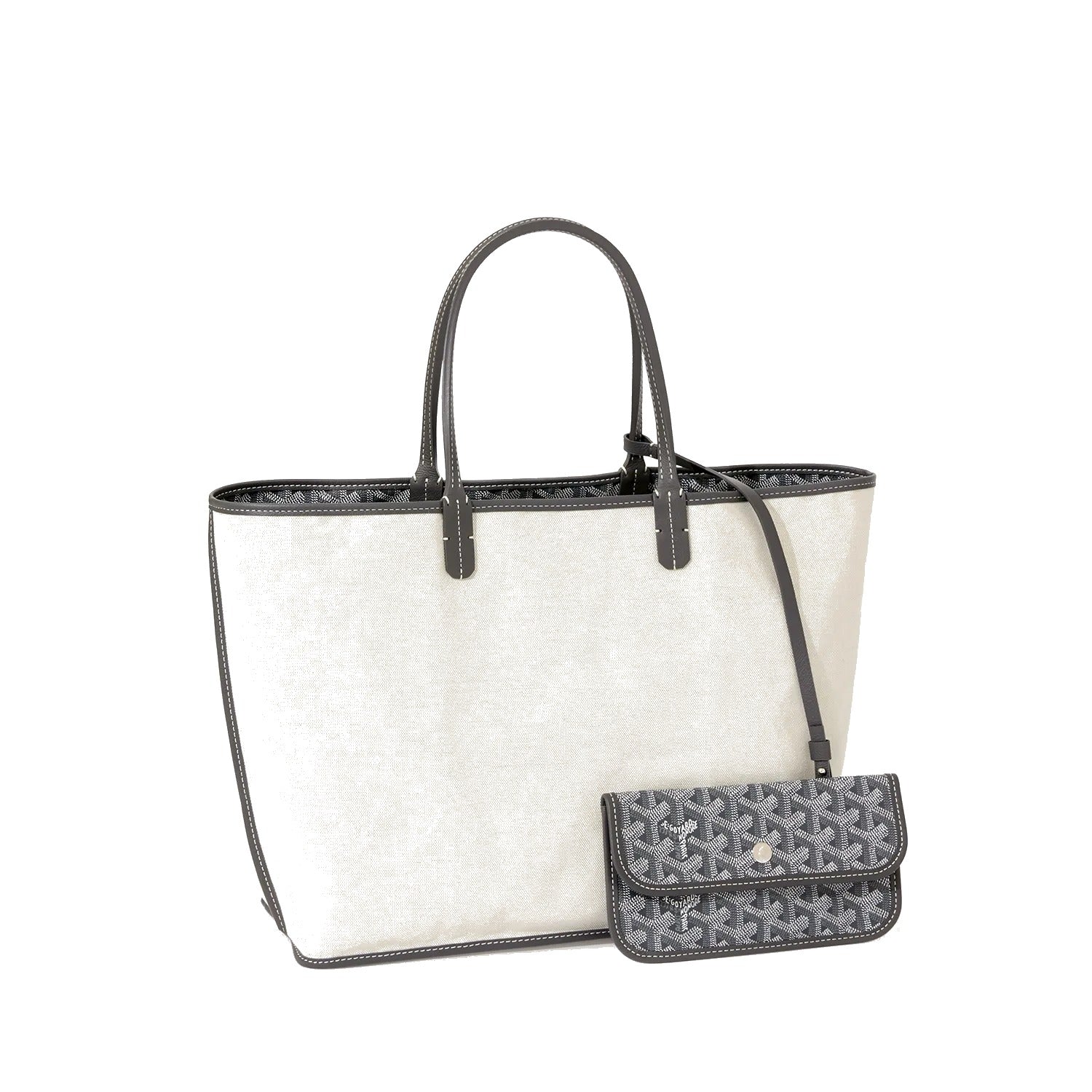 Canvas Tote with Personalized Stripes - Small - Grey - 64