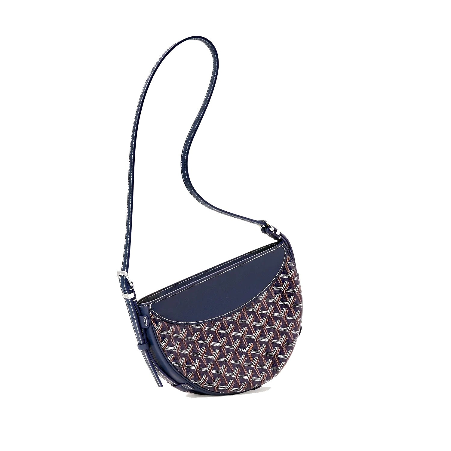 Crescent Shoulder Bag - Navy Blue - 31