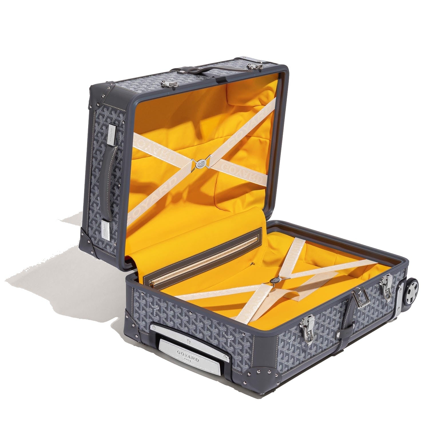 Canvas Rolling Trolley Suitcase - Cabin - Grey - 62