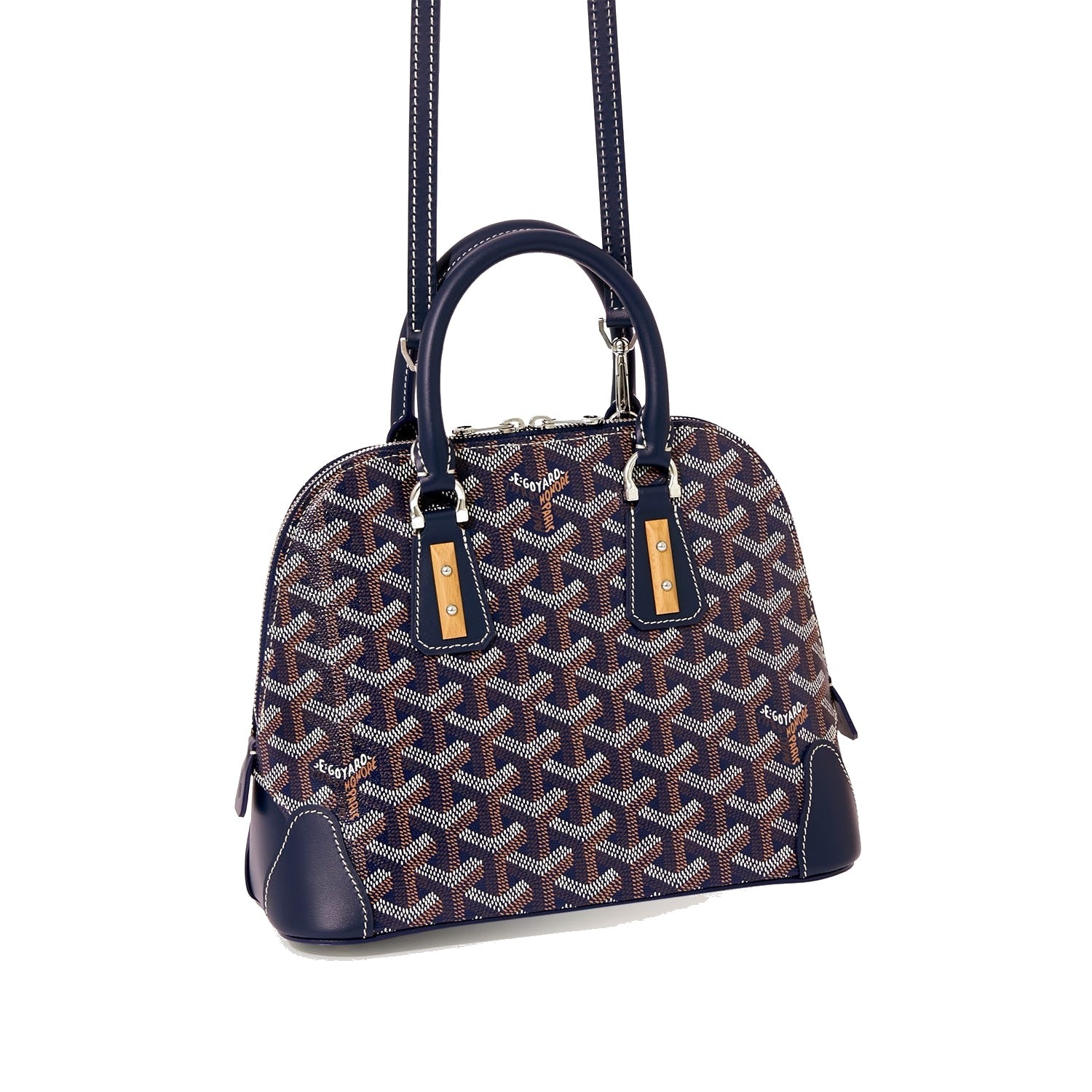 Mini Structured Top-Handle Bag - Navy Blue - 40