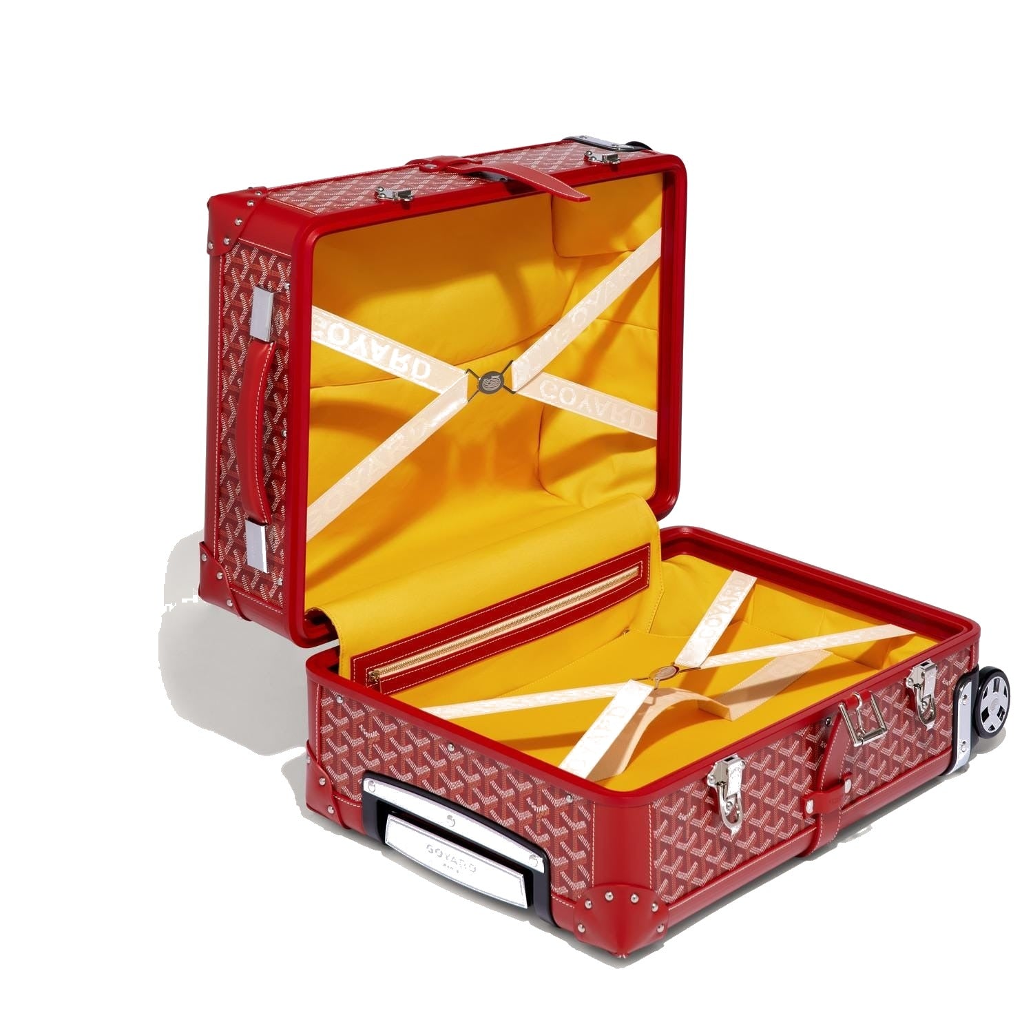 Canvas Rolling Trolley Suitcase - Cabin - Red - 15