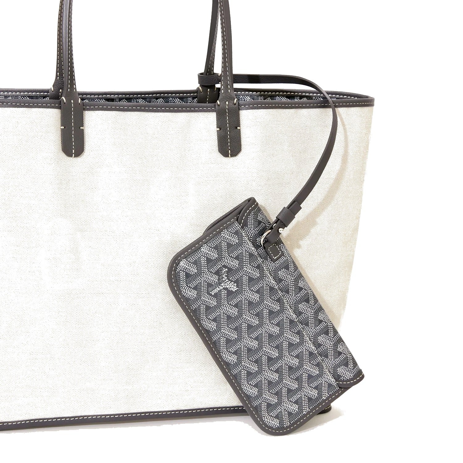 Canvas Tote with Personalized Stripes - Small - Grey - 65