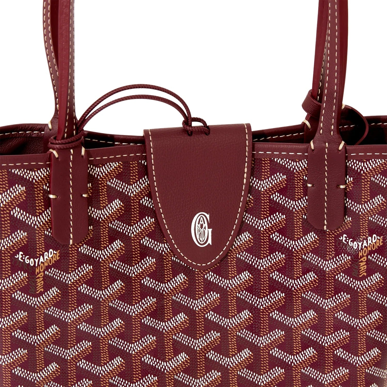 Reversible Leather Mini Tote - Burgundy - 44