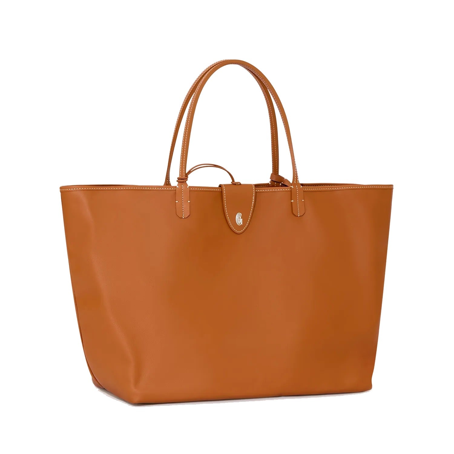 Reversible Leather Tote Bag - Large - Black & Tan