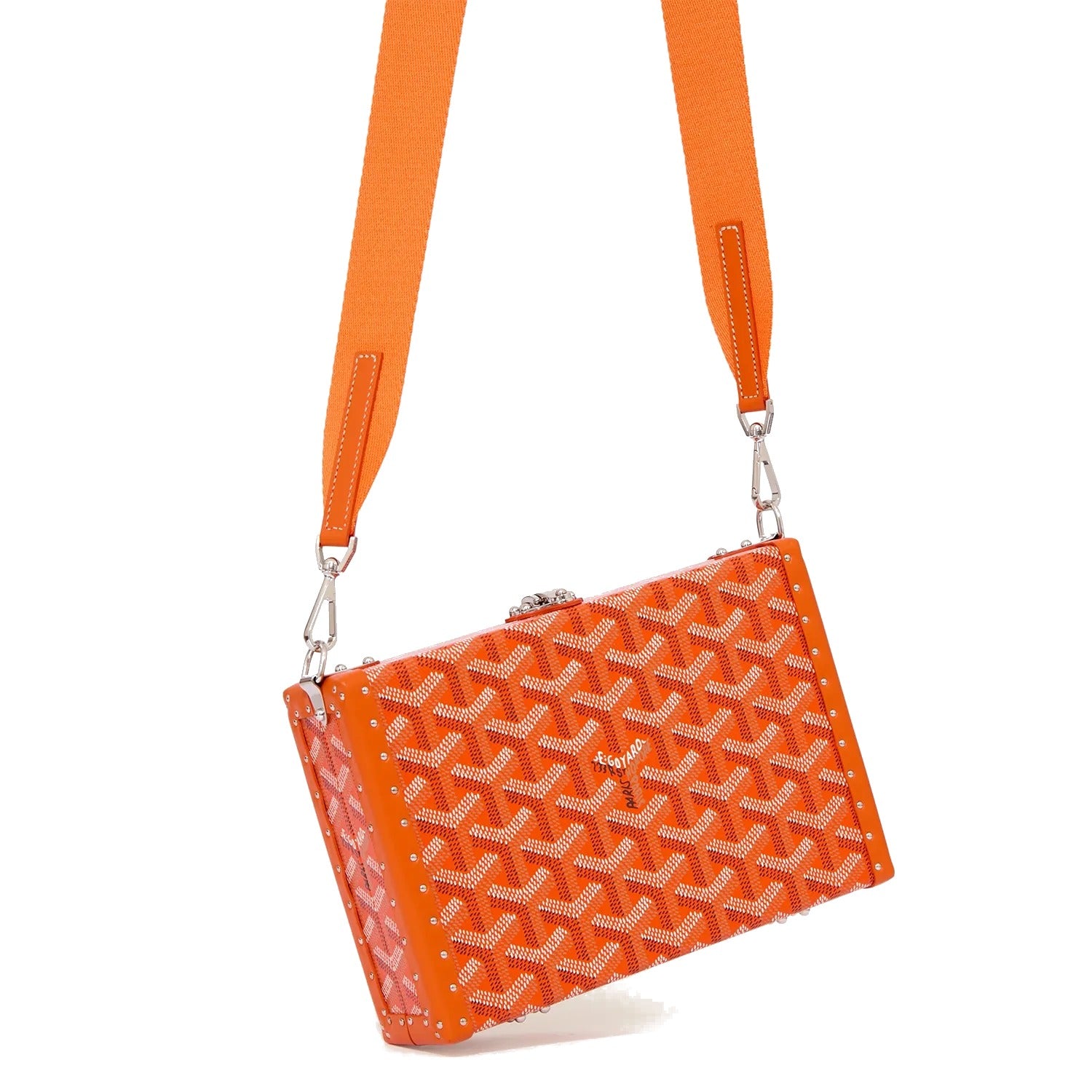 Trunk Crossbody Box Bag - Orange - 15