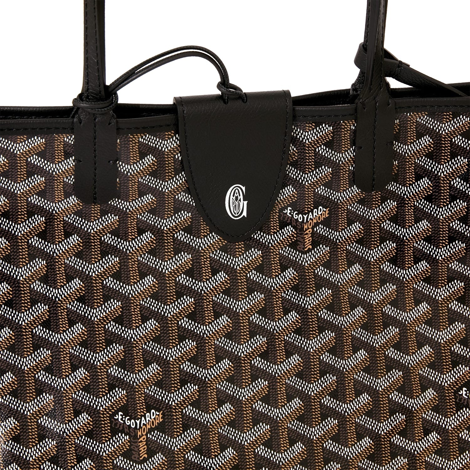 Canvas Tote with Personalized Stripes - Small - Black - 3