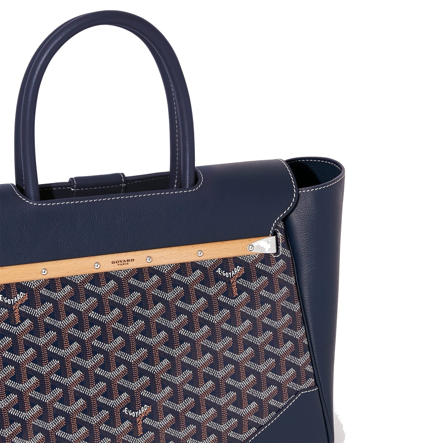 Structured Convertible Tote Bag - Navy Blue - 55