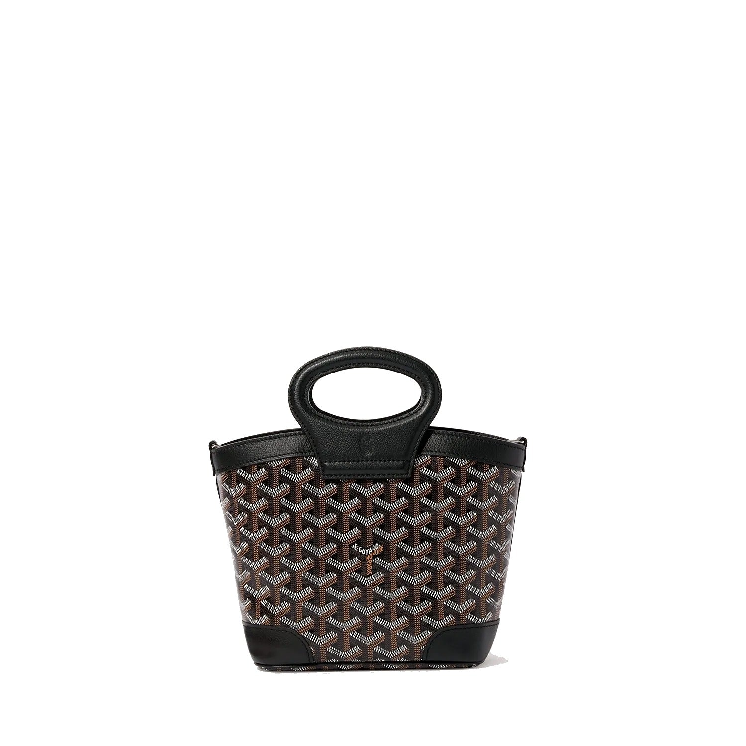 Drawstring Mini Bucket Bag - Black - 2