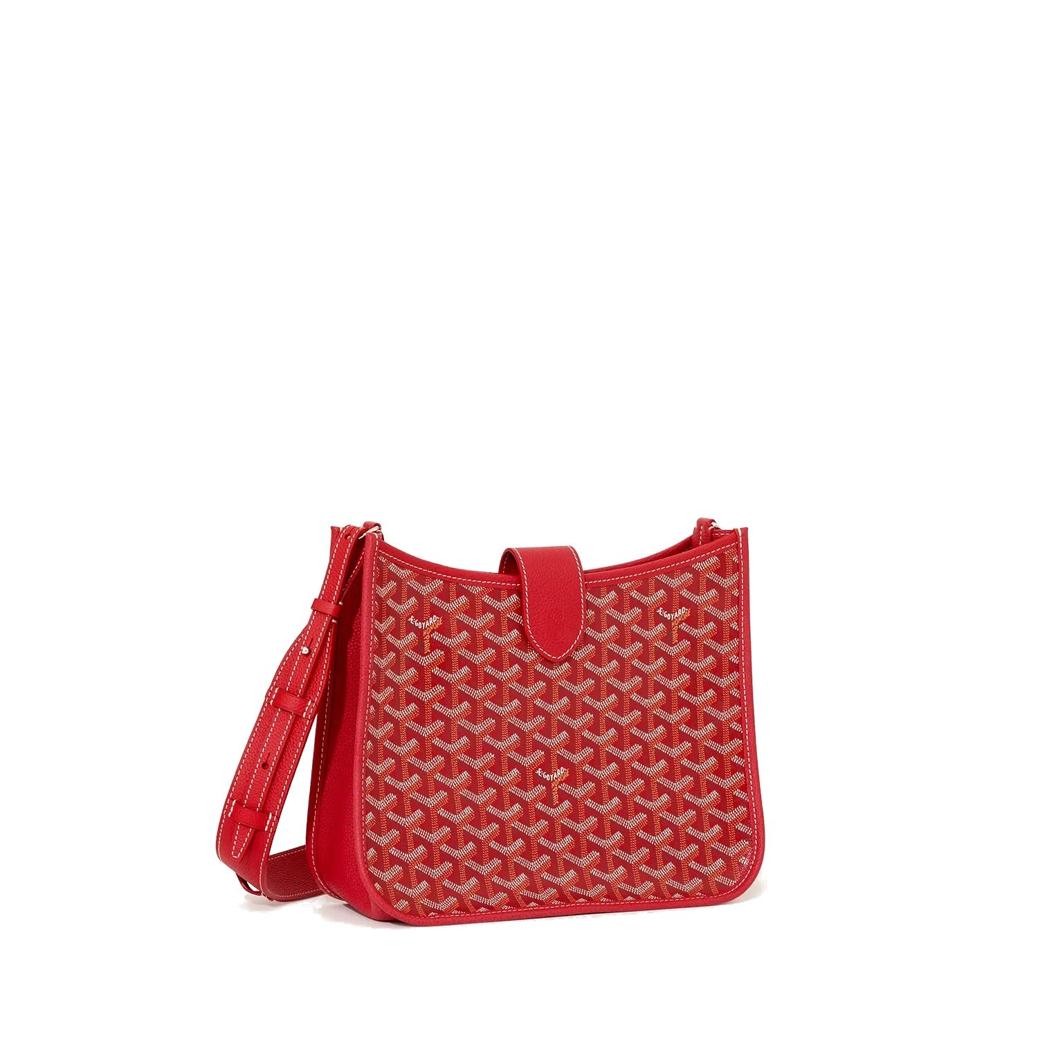 Canvas Flap Crossbody Bag - Red