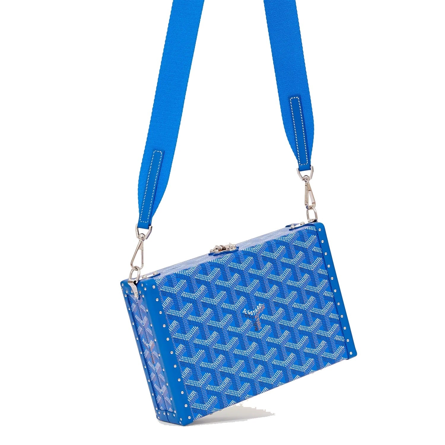 Trunk Crossbody Box Bag - Sky Blue - 27