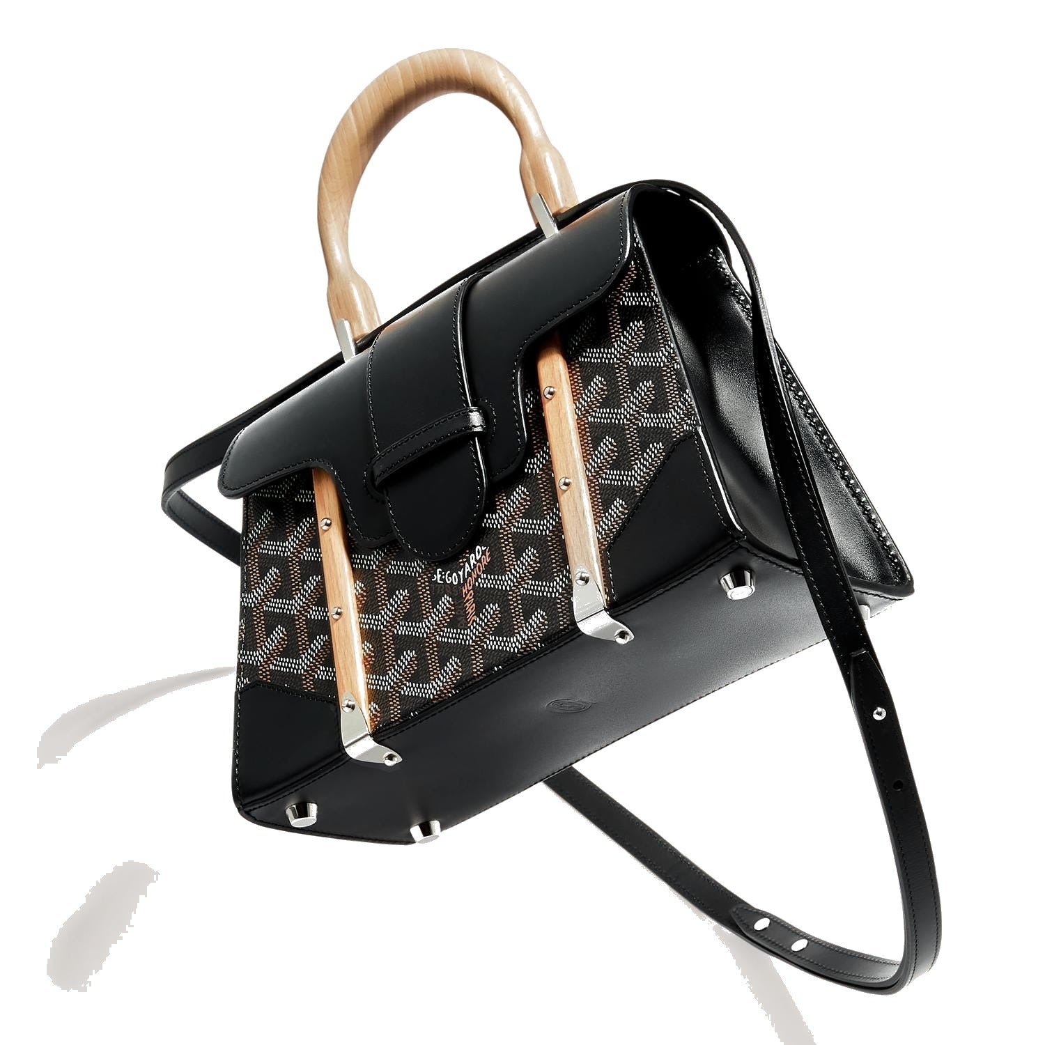 Structured Mini Top-Handle Bag - Black - 5