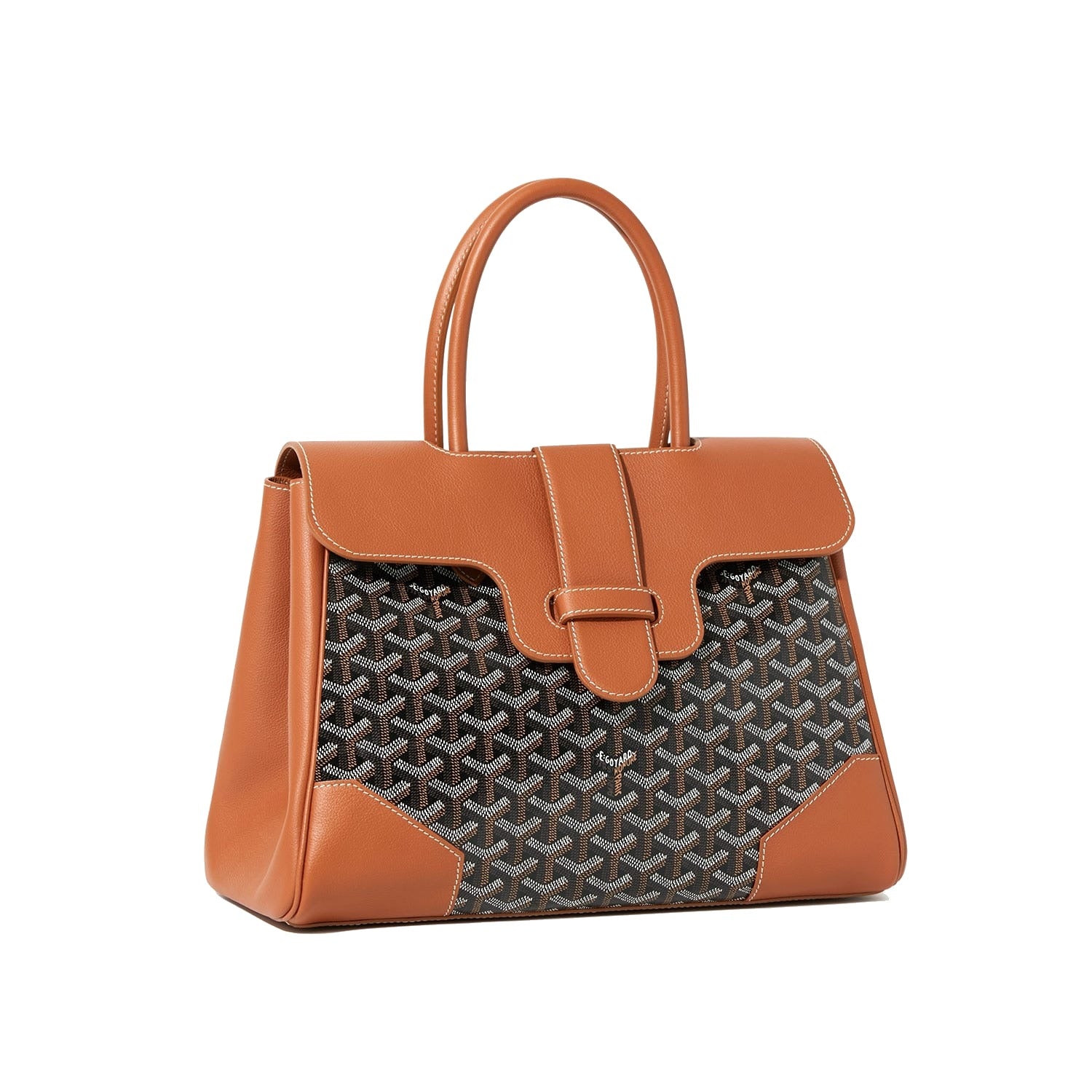 Structured Convertible Tote Bag - Black & Tan