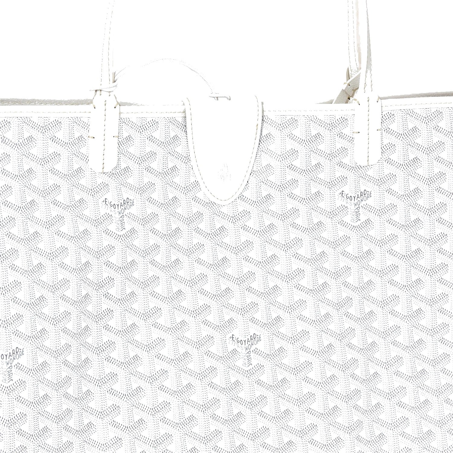 Personalized Initials Canvas Tote - Large - White - 57