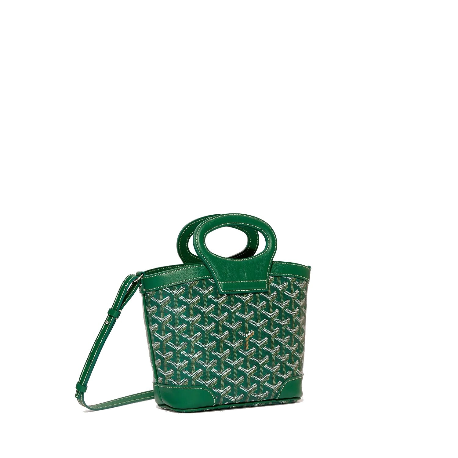 Drawstring Mini Bucket Bag - Green