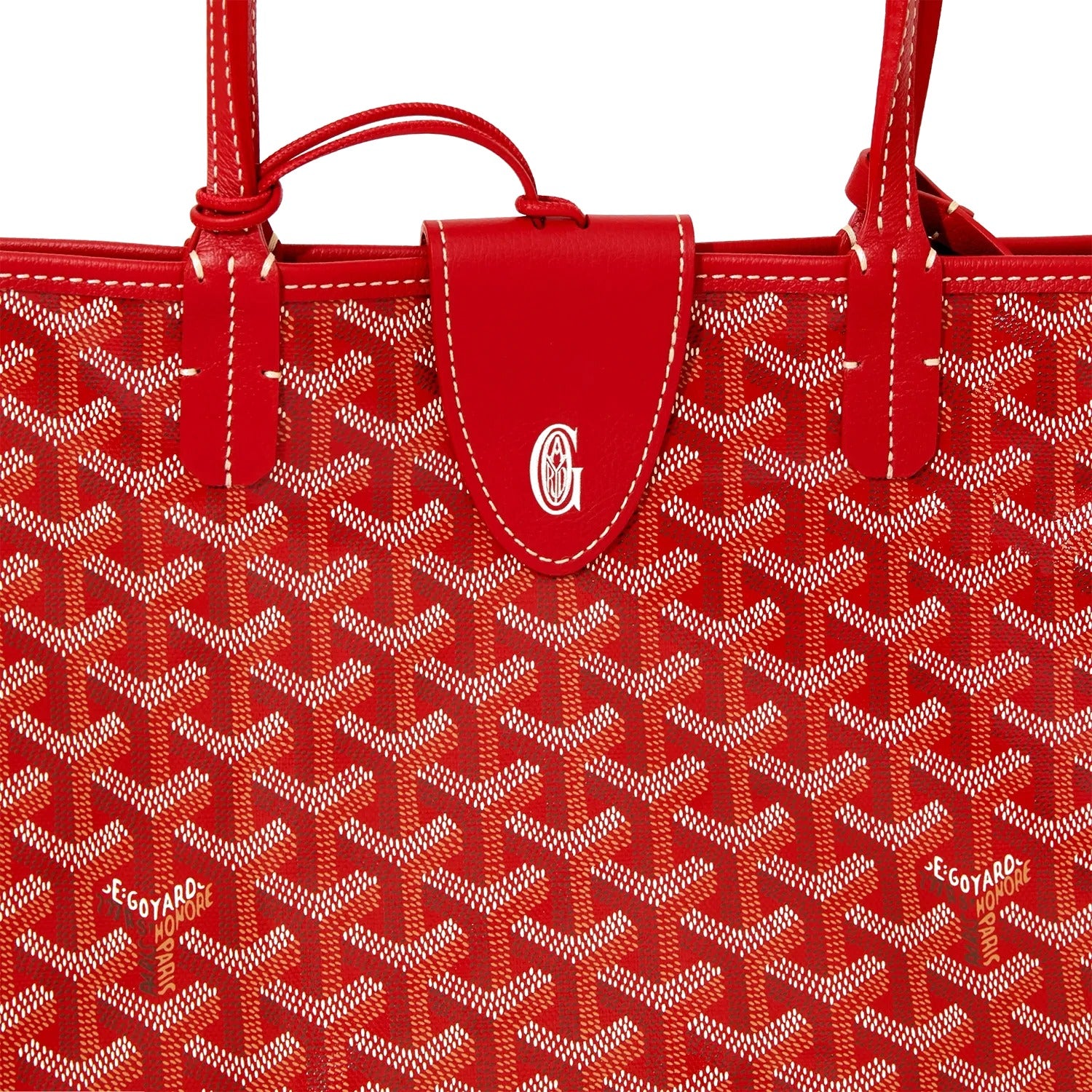 Canvas Tote with Personalized Stripes - Small - Red - 15