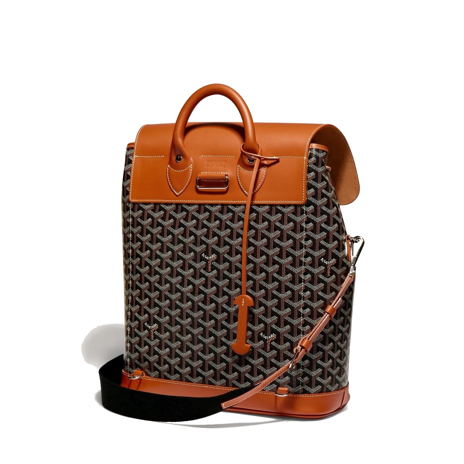 Medium Canvas Backpack - Black & Tan - 8