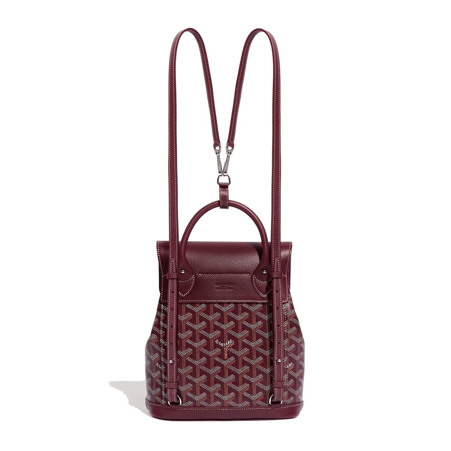 Mini Canvas Backpack - Burgundy - 43