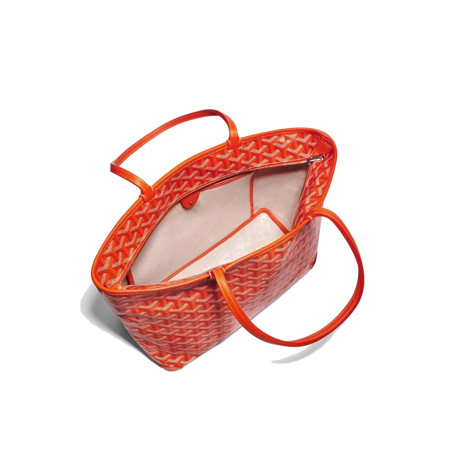 Zippered Canvas Tote - Small - Orange - 16