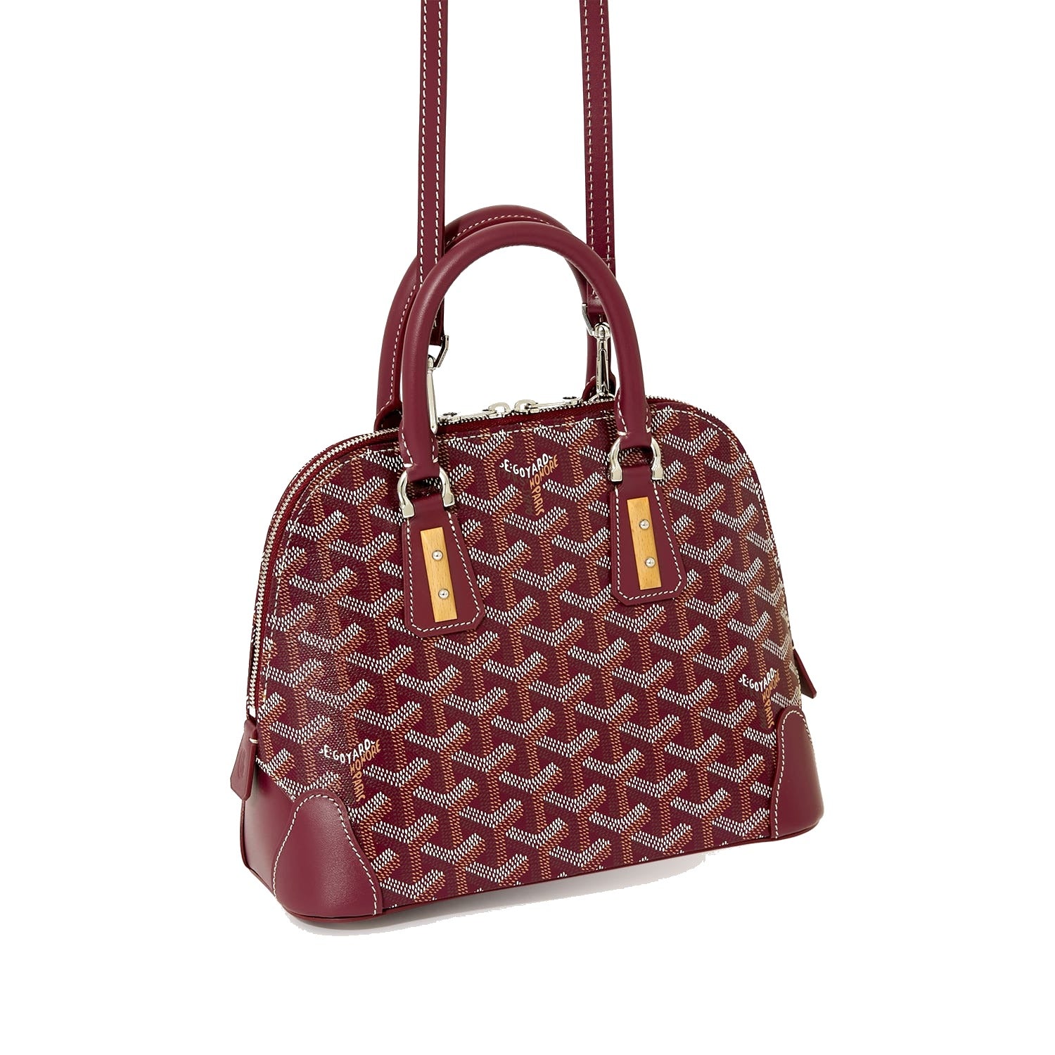 Mini Structured Top-Handle Bag - Burgundy - 45