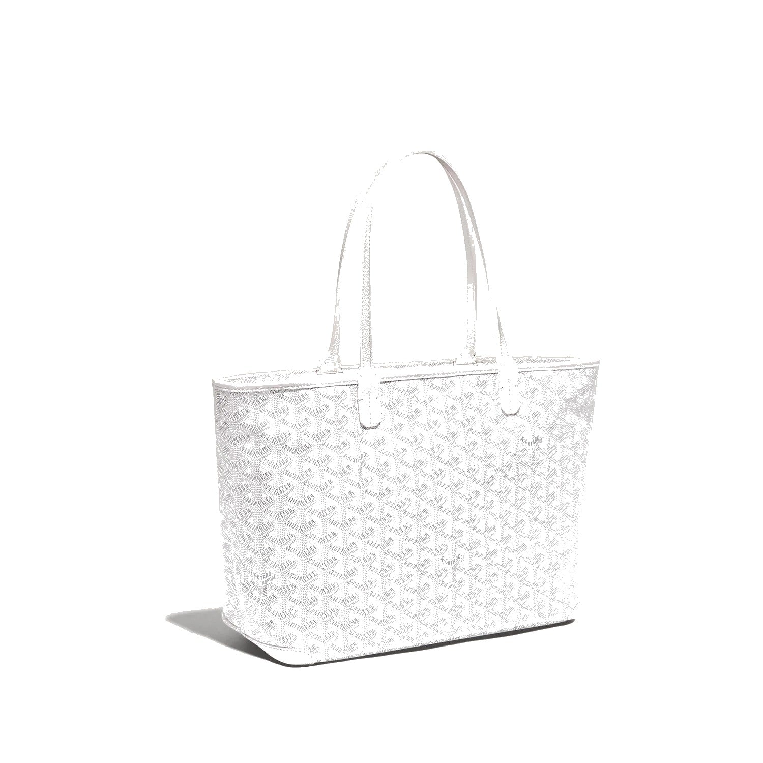 Zippered Canvas Tote - Small - White