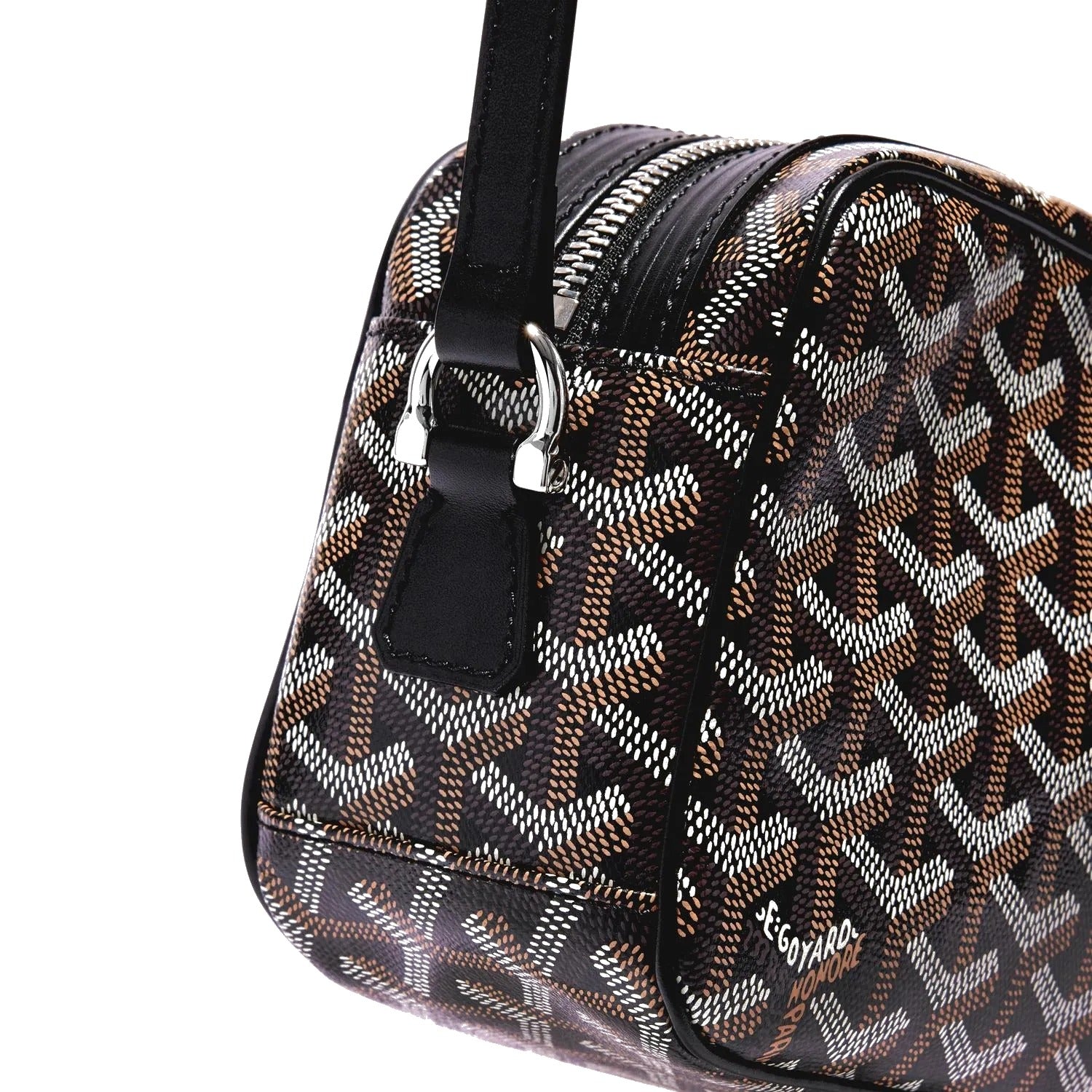 Compact Crossbody Flap Bag - Black - 4