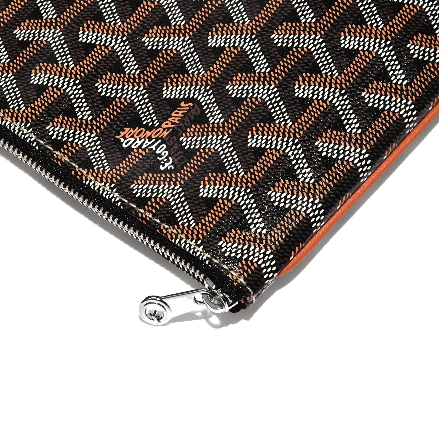Flat Document Pouch - Medium - Black & Tan - 6