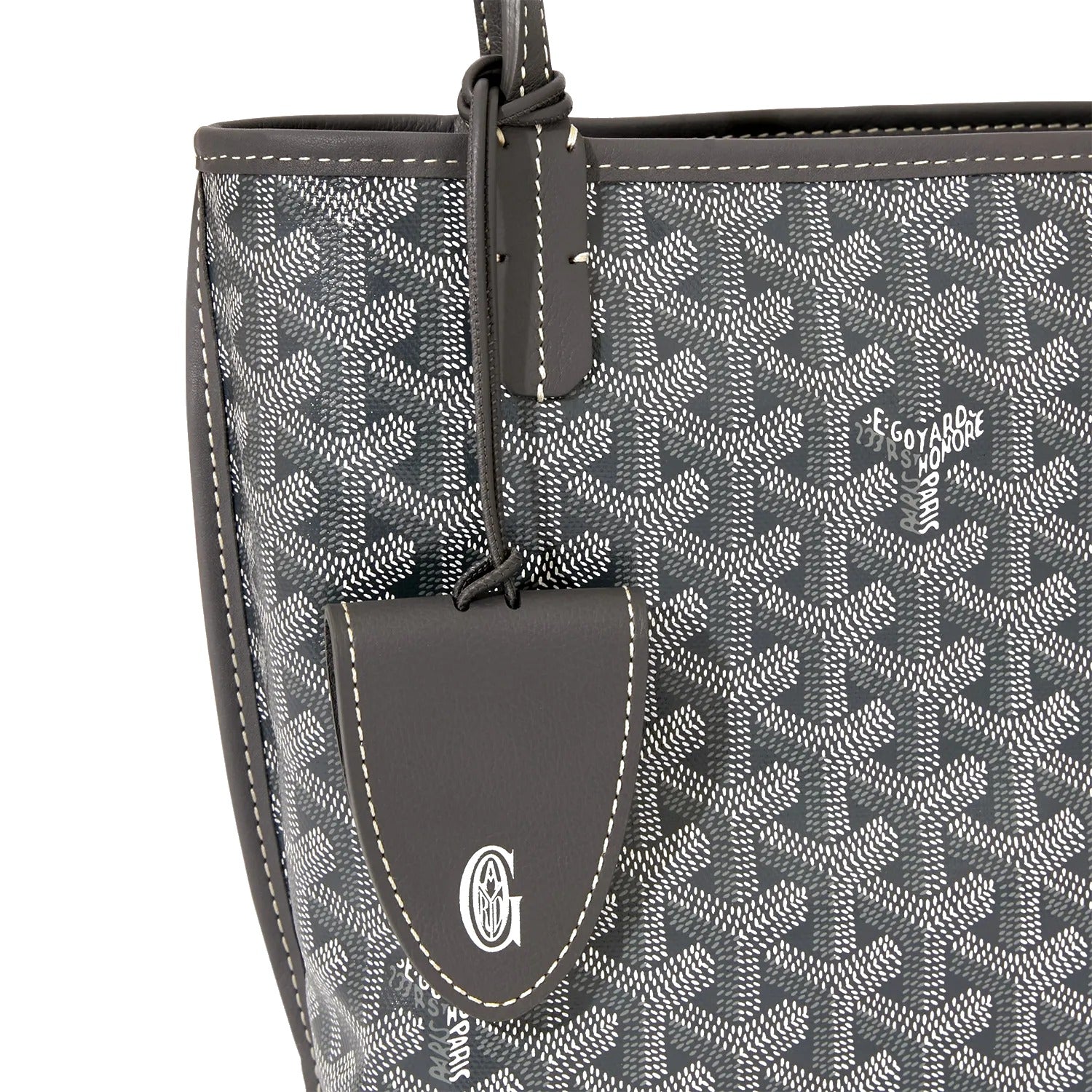 Reversible Leather Mini Tote - Grey - 55