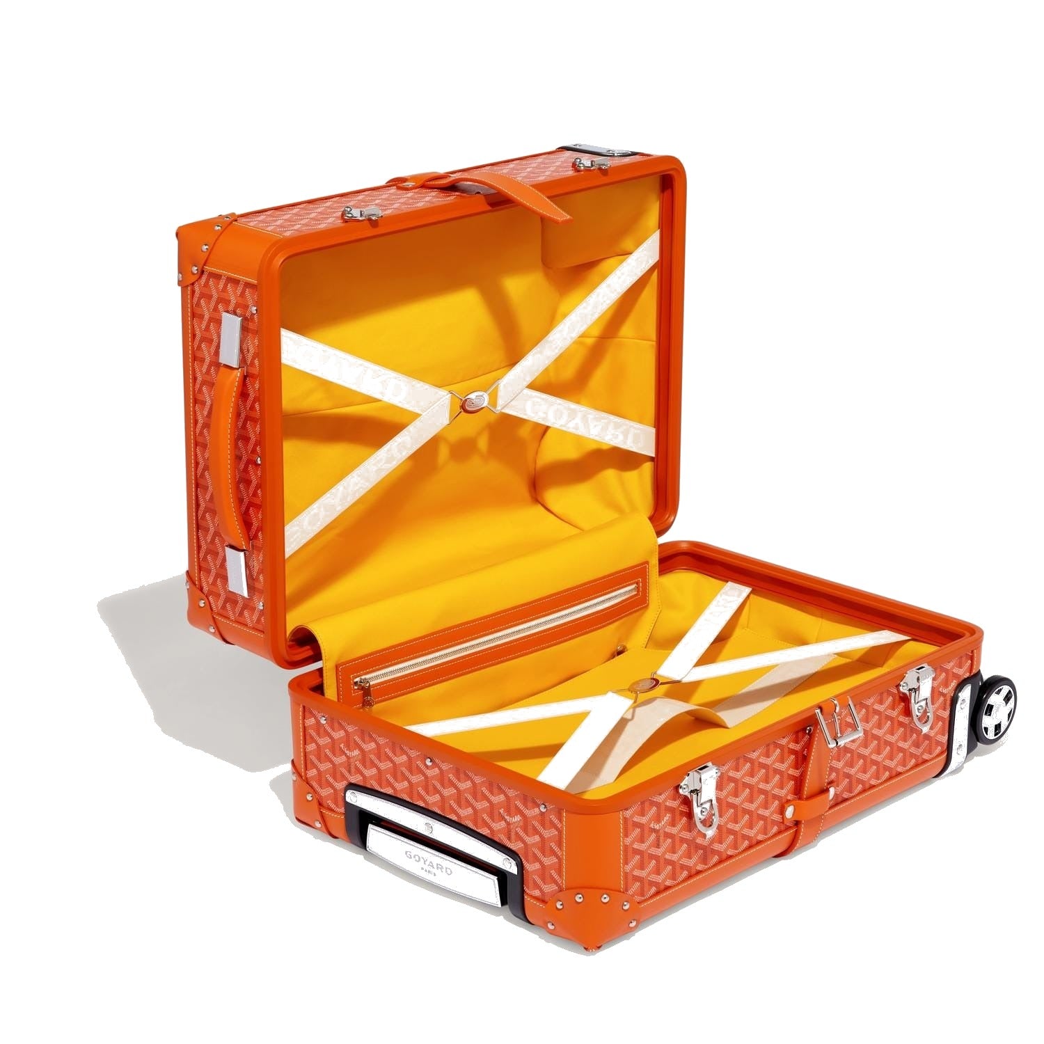 Canvas Rolling Trolley Suitcase - Cabin - Orange - 20