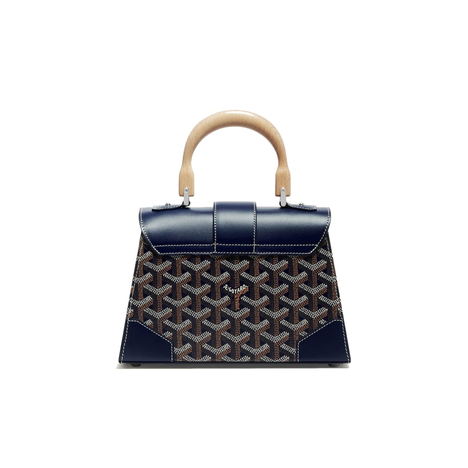 Structured Mini Top-Handle Bag - Navy Blue - 38