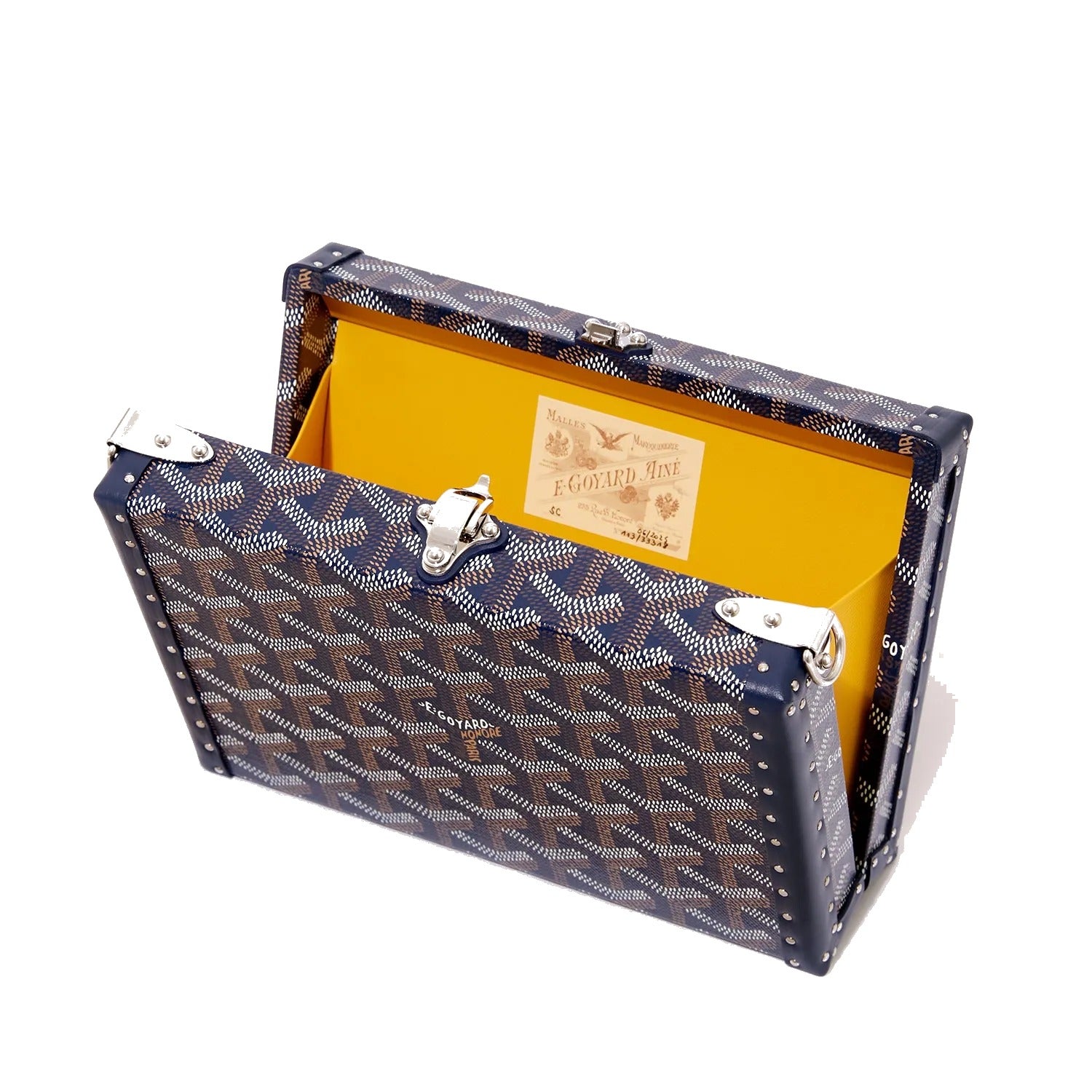 Trunk Crossbody Box Bag - Navy Blue - 32