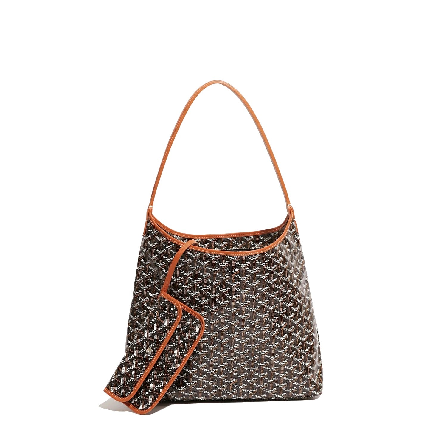 Slouchy Hobo Shoulder Bag - Black & Tan - 9
