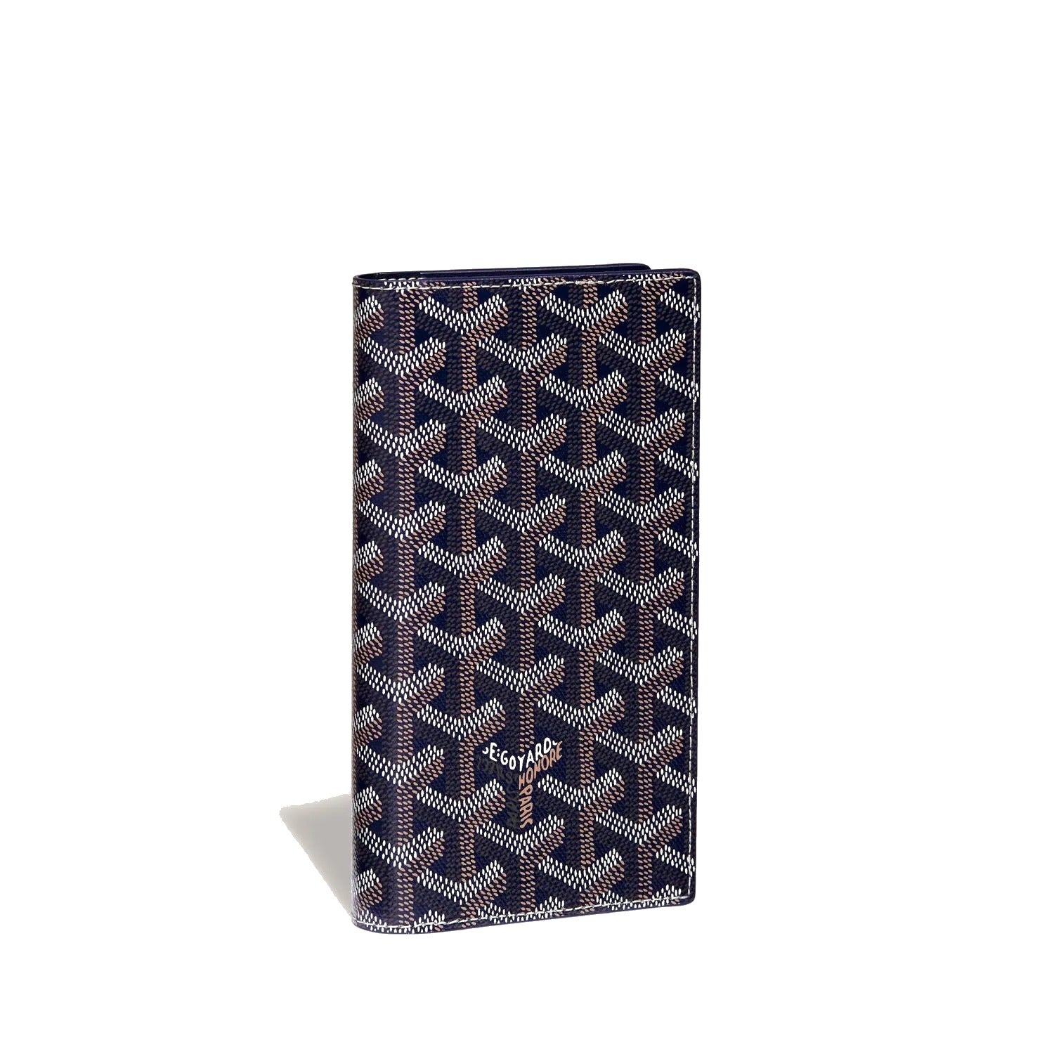 Long Snap Wallet with Card Slots - Navy Blue