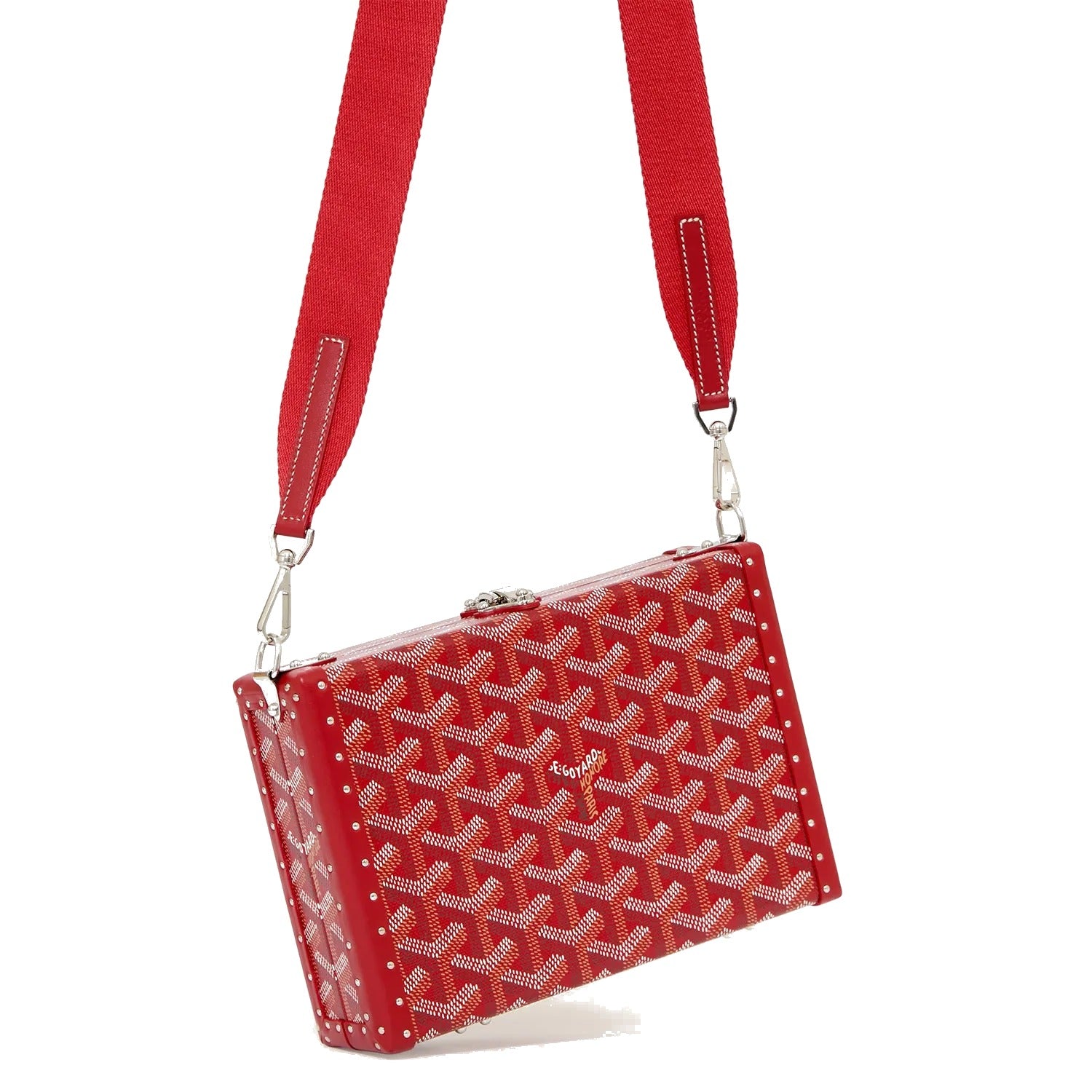 Trunk Crossbody Box Bag - Red - 11