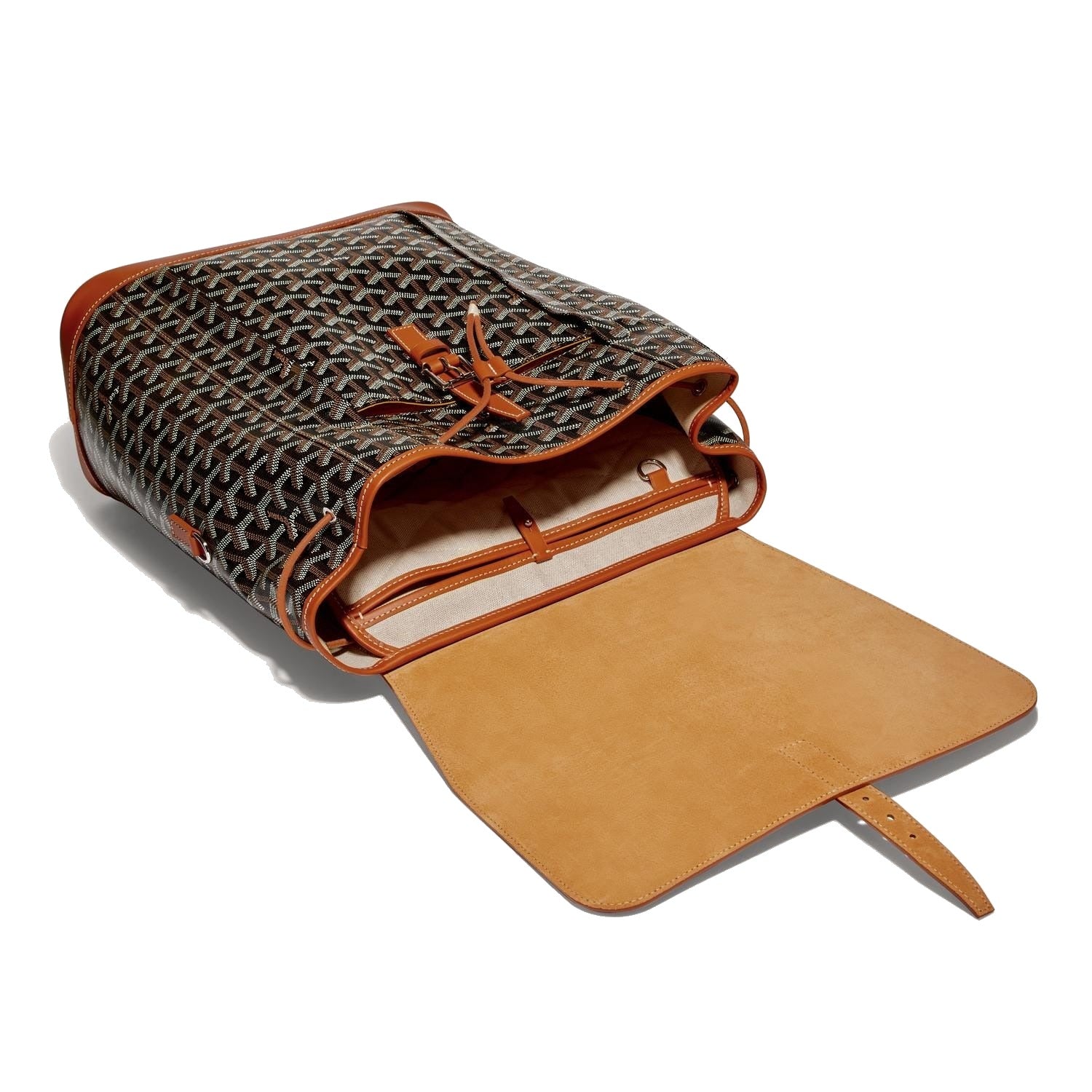 Medium Canvas Backpack - Black & Tan - 9