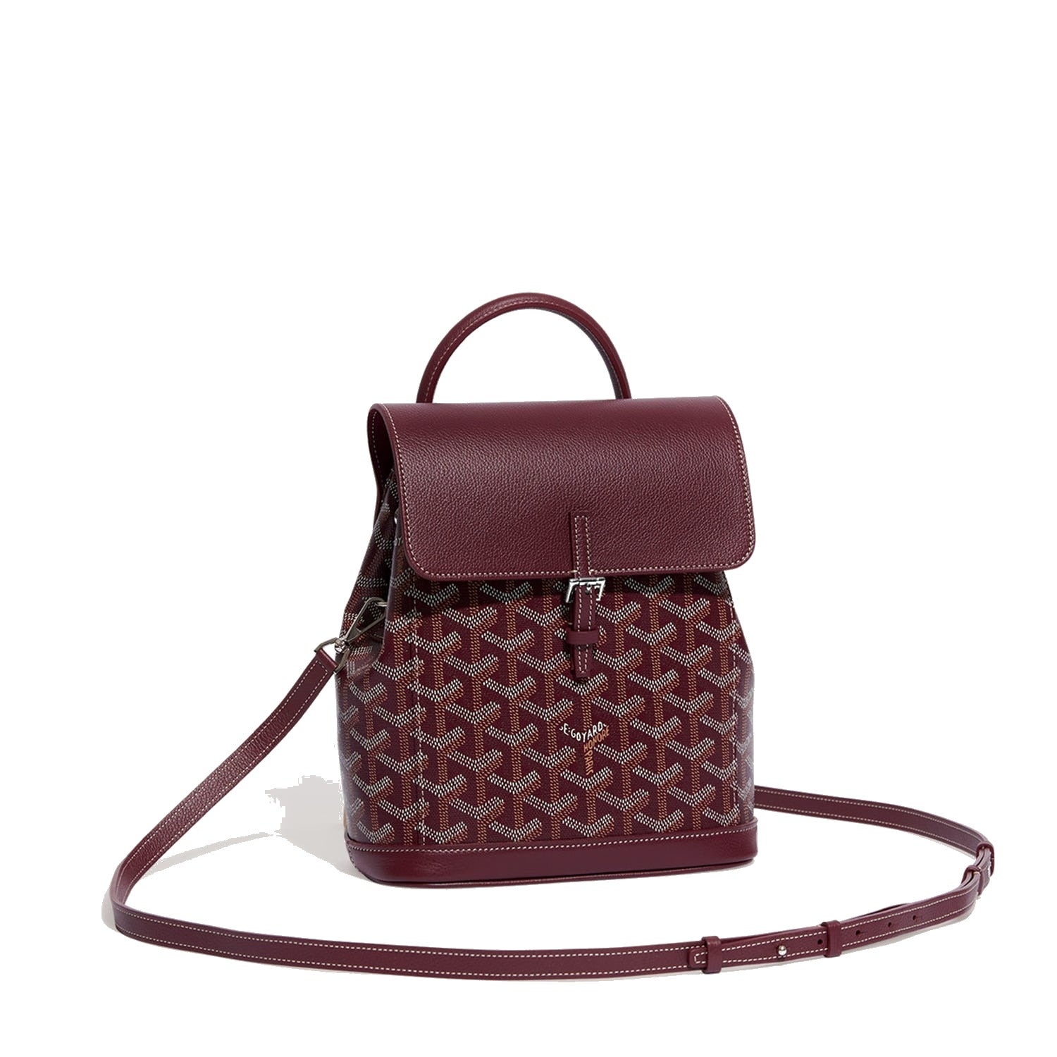 Mini Canvas Backpack - Burgundy - 44