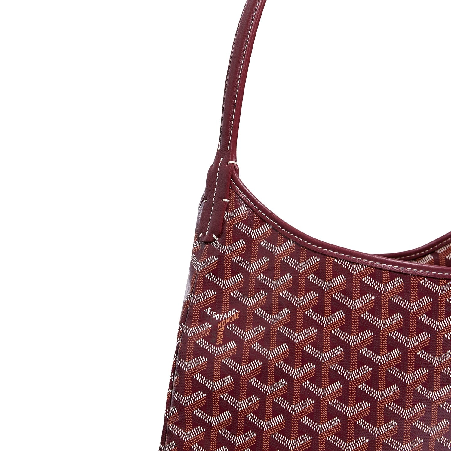 Slouchy Hobo Shoulder Bag - Burgundy - 52