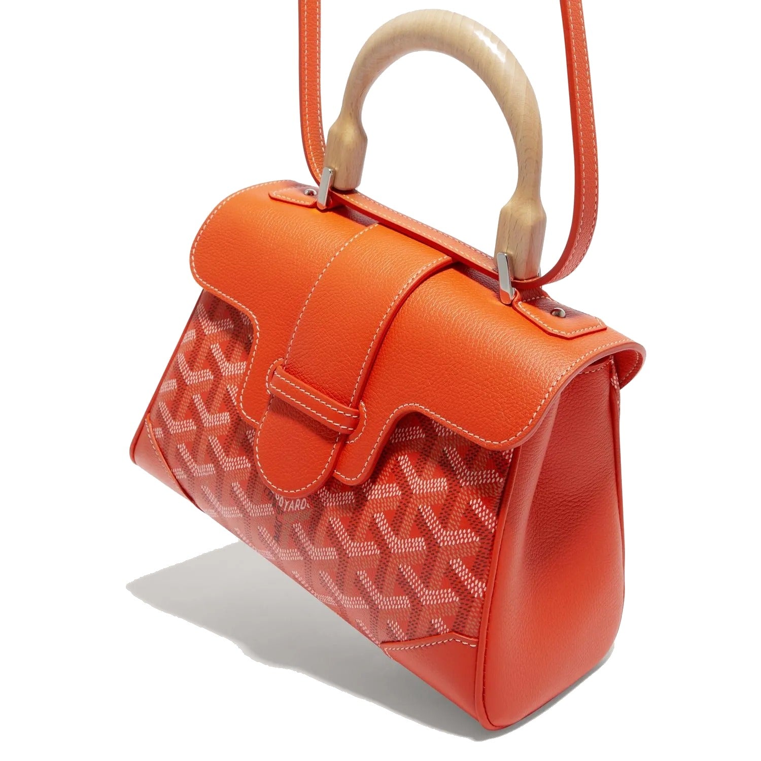 Soft Leather Mini Crossbody Bag - Orange - 19