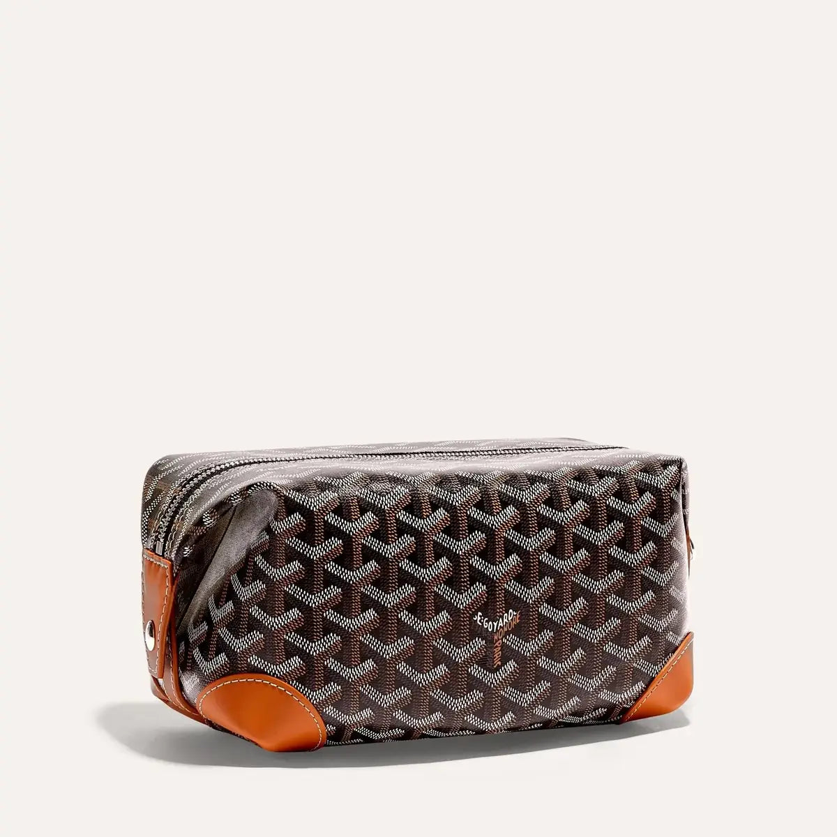 Bowling Toiletry Case - Black & Tan
