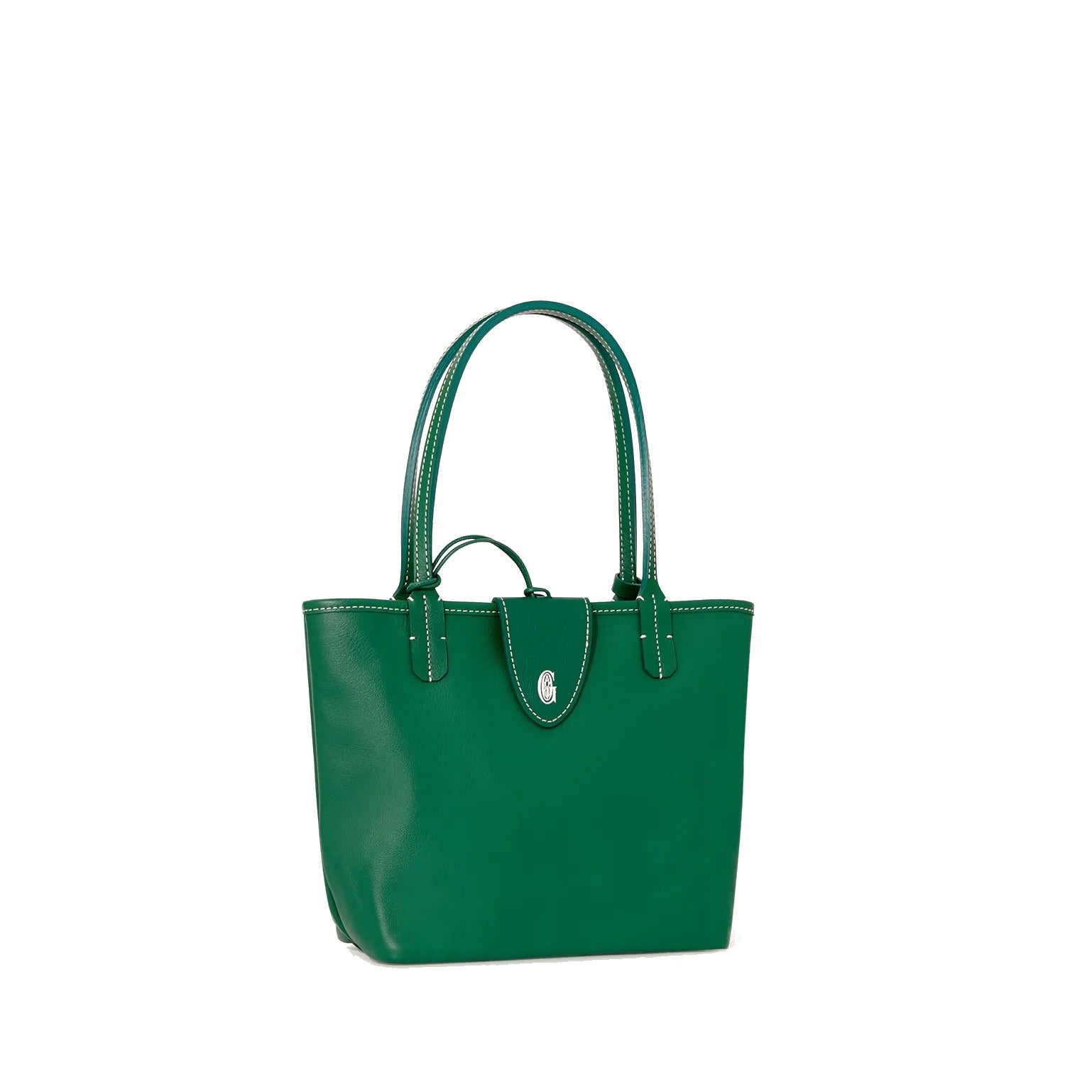 Reversible Leather Mini Tote - Green